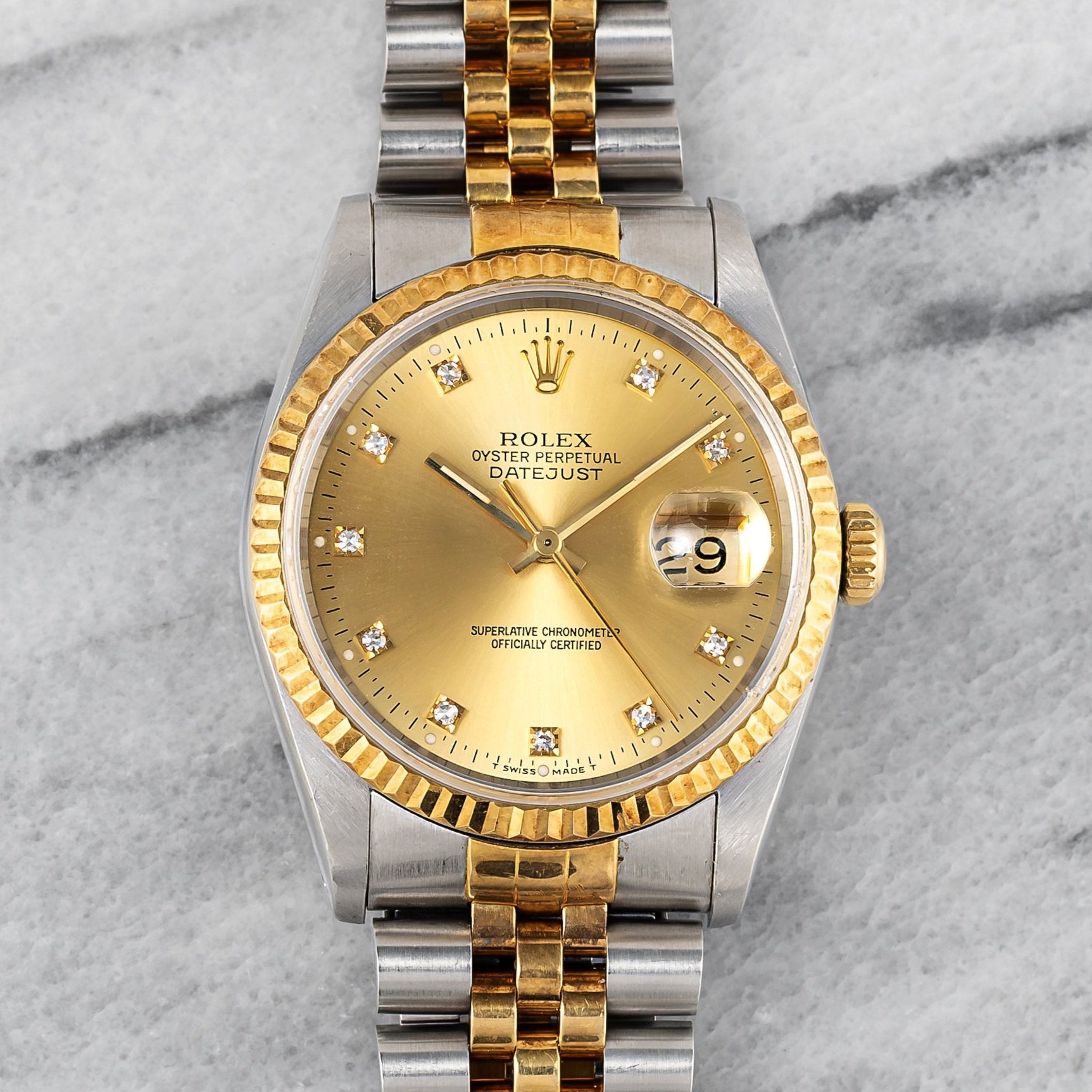 1993 Rolex Datejust 16233 - Champagne Diamond Dial