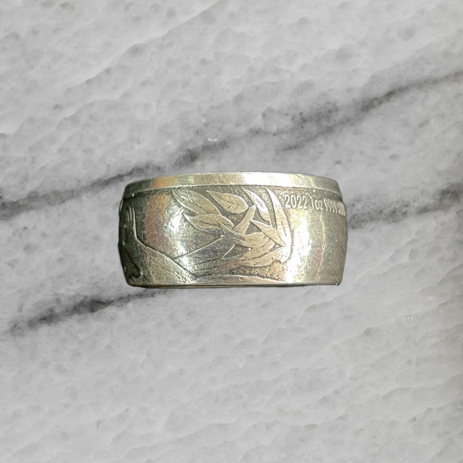 2022 Australian Koala 999 Pure Silver Coin Ring Size 10