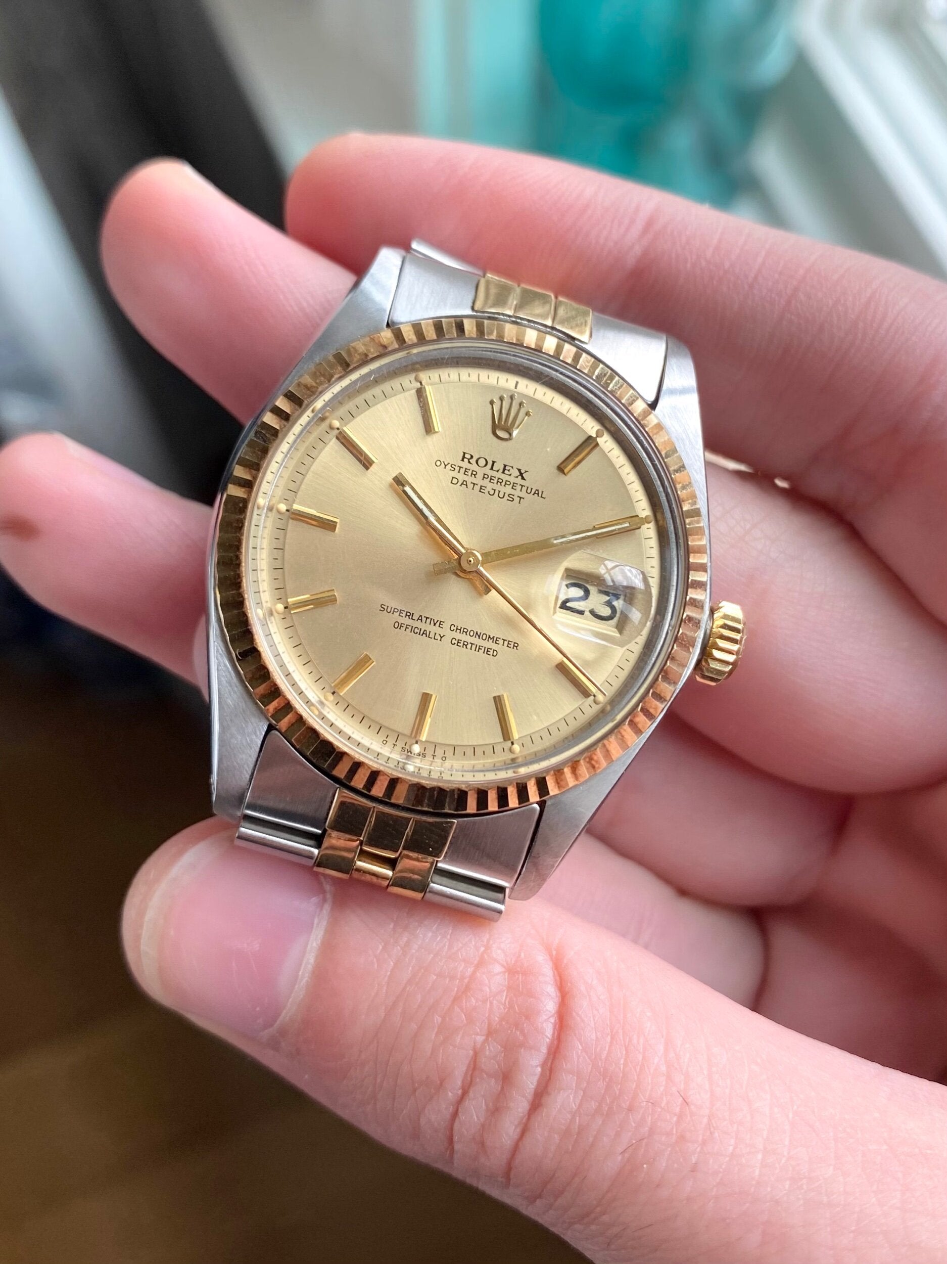 Rolex Datejust 1601 two tone w/ bracelet 1970s