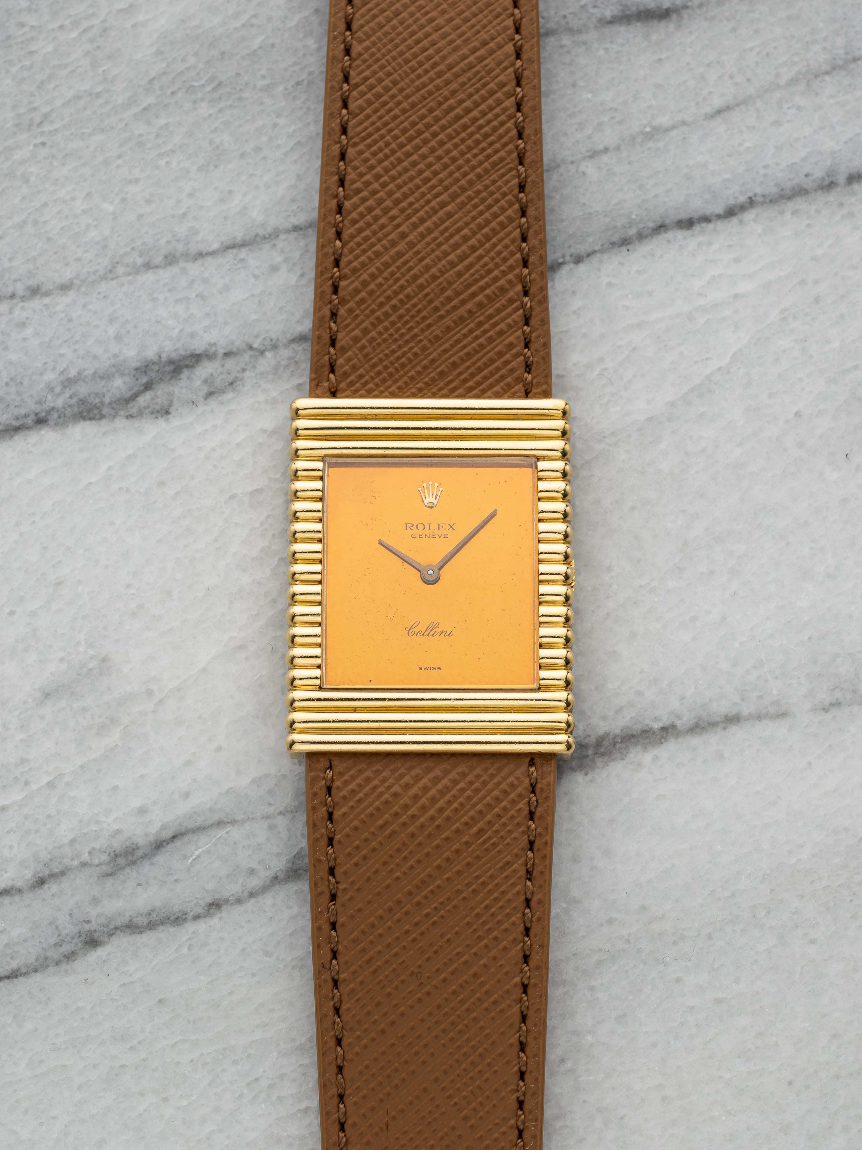 1976 Rolex Cellini 4012 - 18K Yellow Gold, Orange Foil Dial