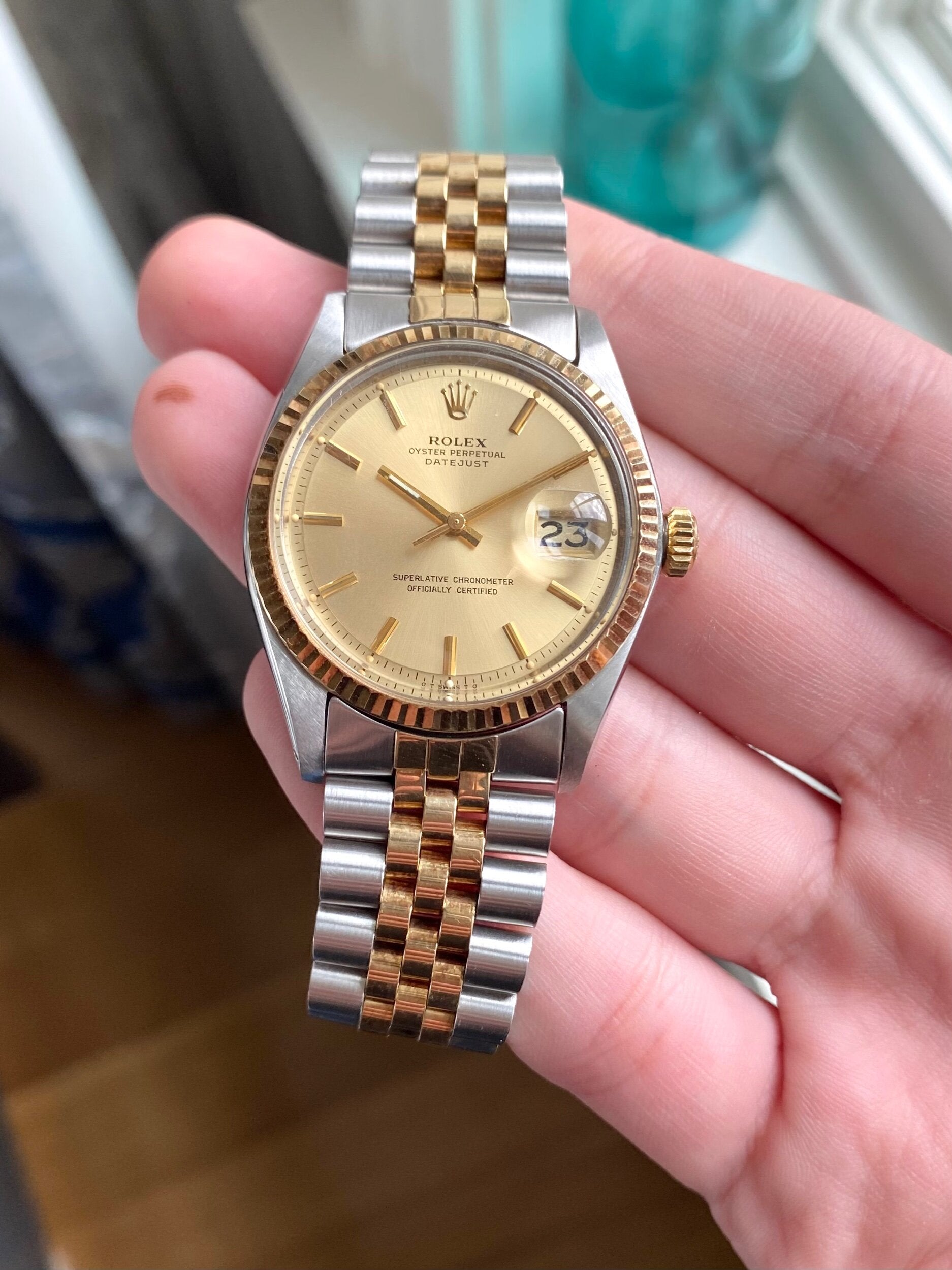 Rolex Datejust 1601 two tone w/ bracelet 1970s