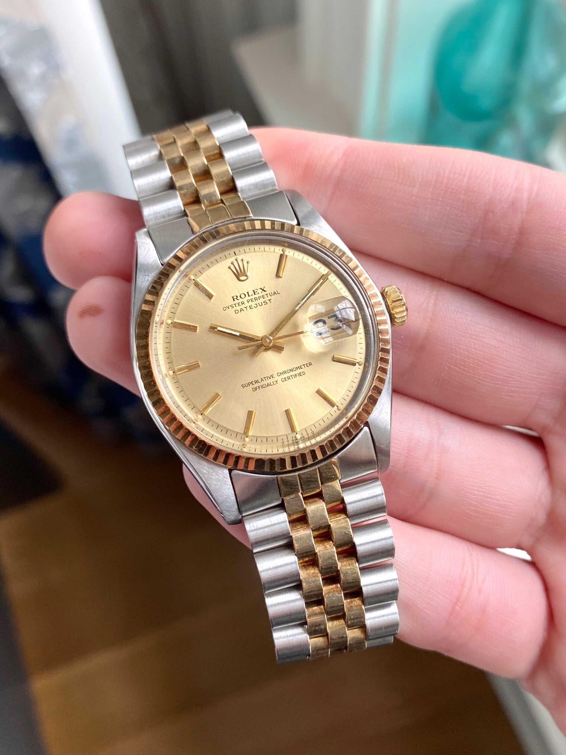 Rolex Datejust 1601 two tone w/ bracelet 1970s