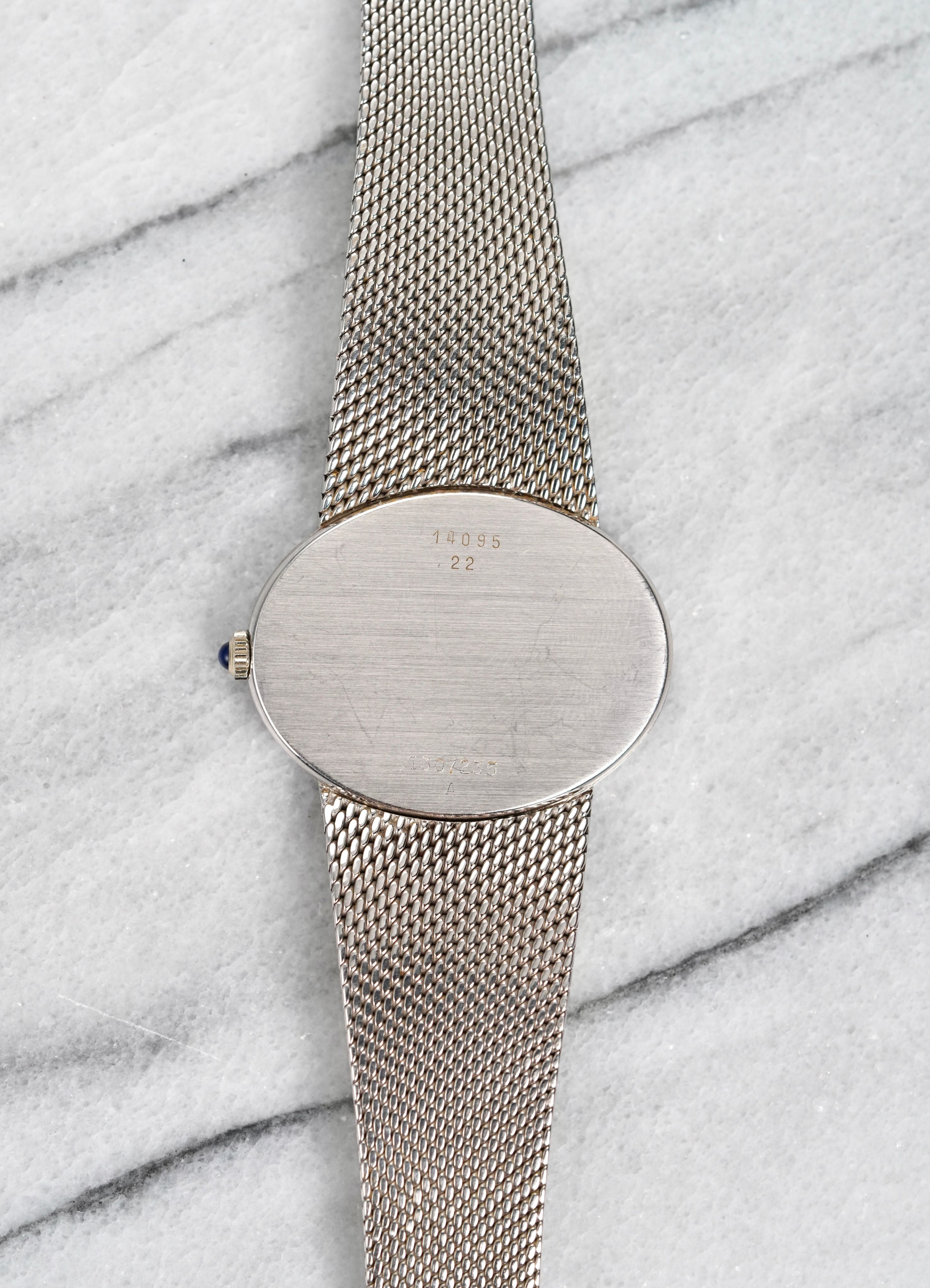 Jaeger-LeCoultre Ellipse – 18K White Gold Blue Floral Dial