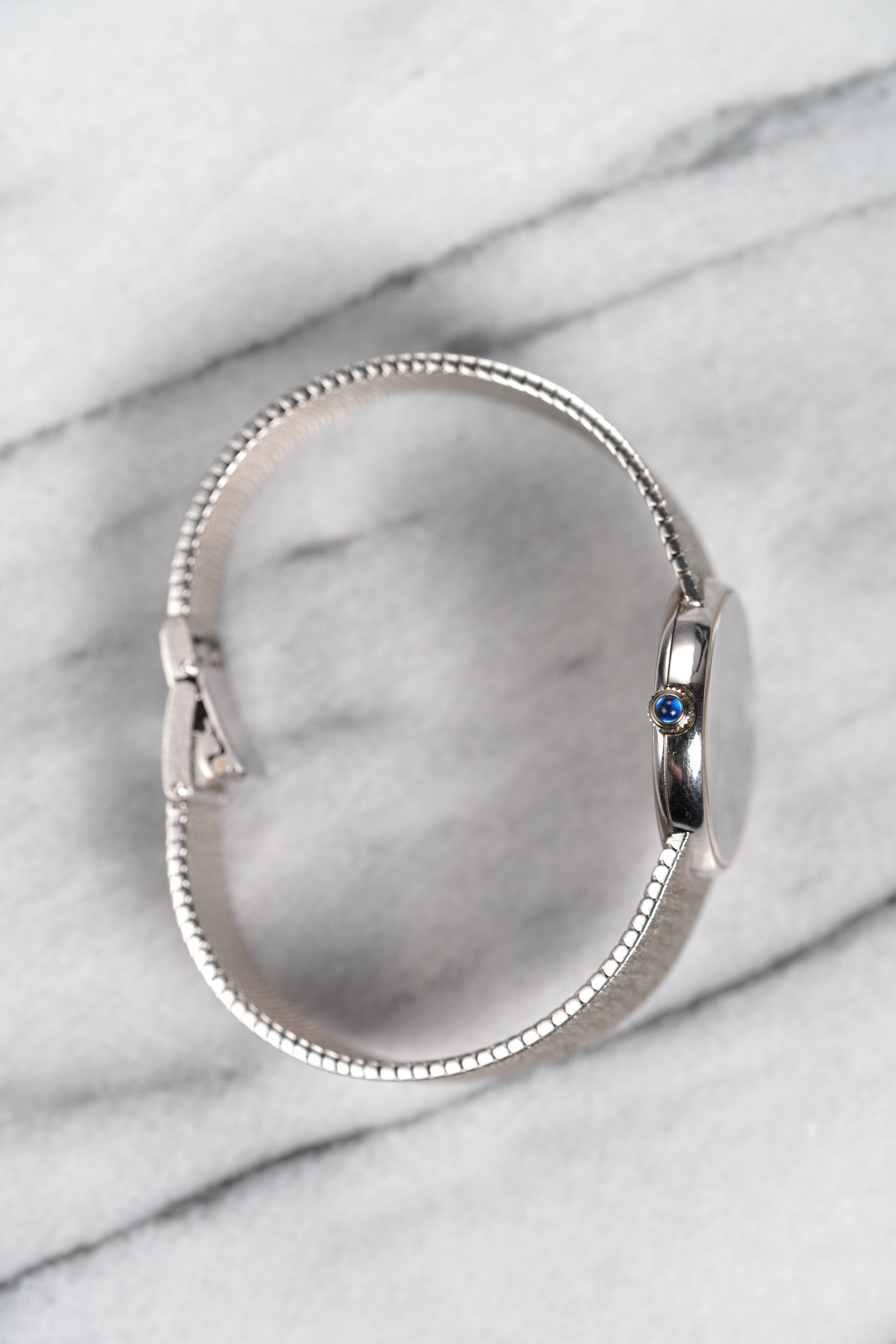 Jaeger-LeCoultre Ellipse – 18K White Gold Blue Floral Dial