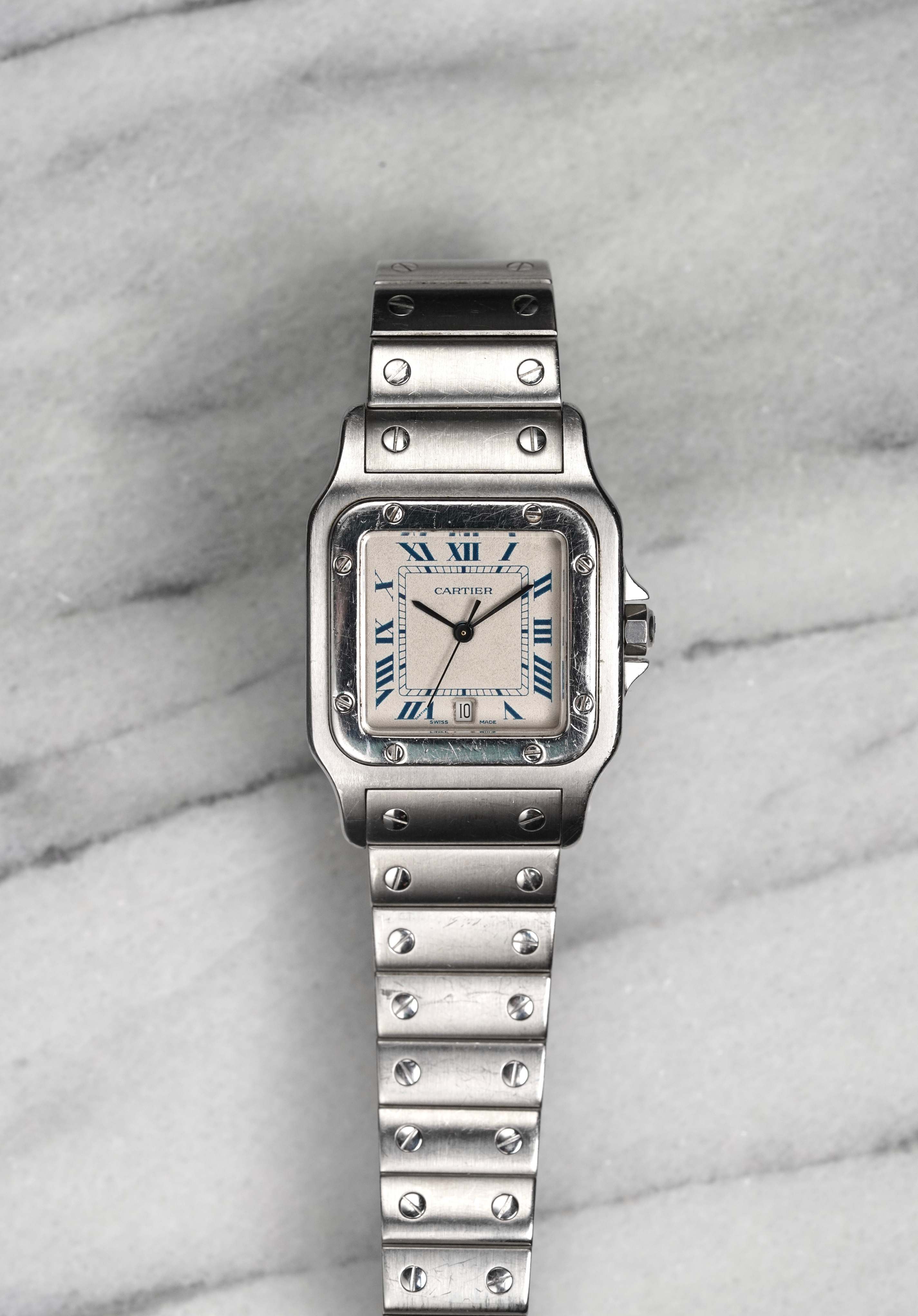 Cartier Santos 1564 - Blue Roman Dial