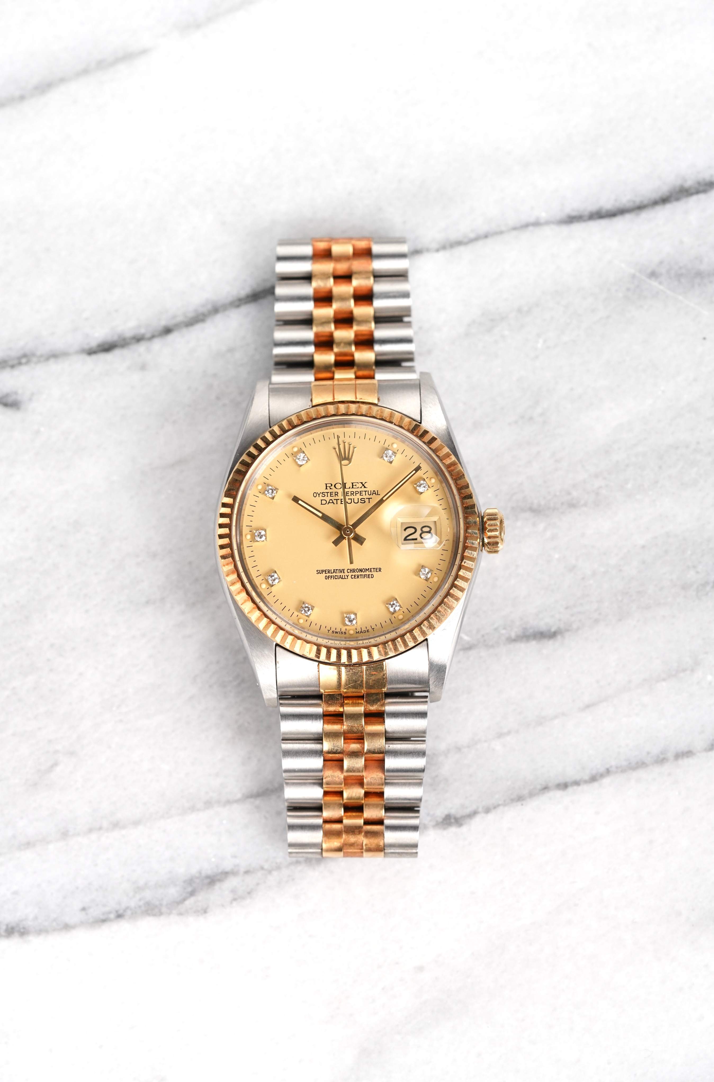 Rolex Datejust 16013 - Lemon Diamond Dial.
