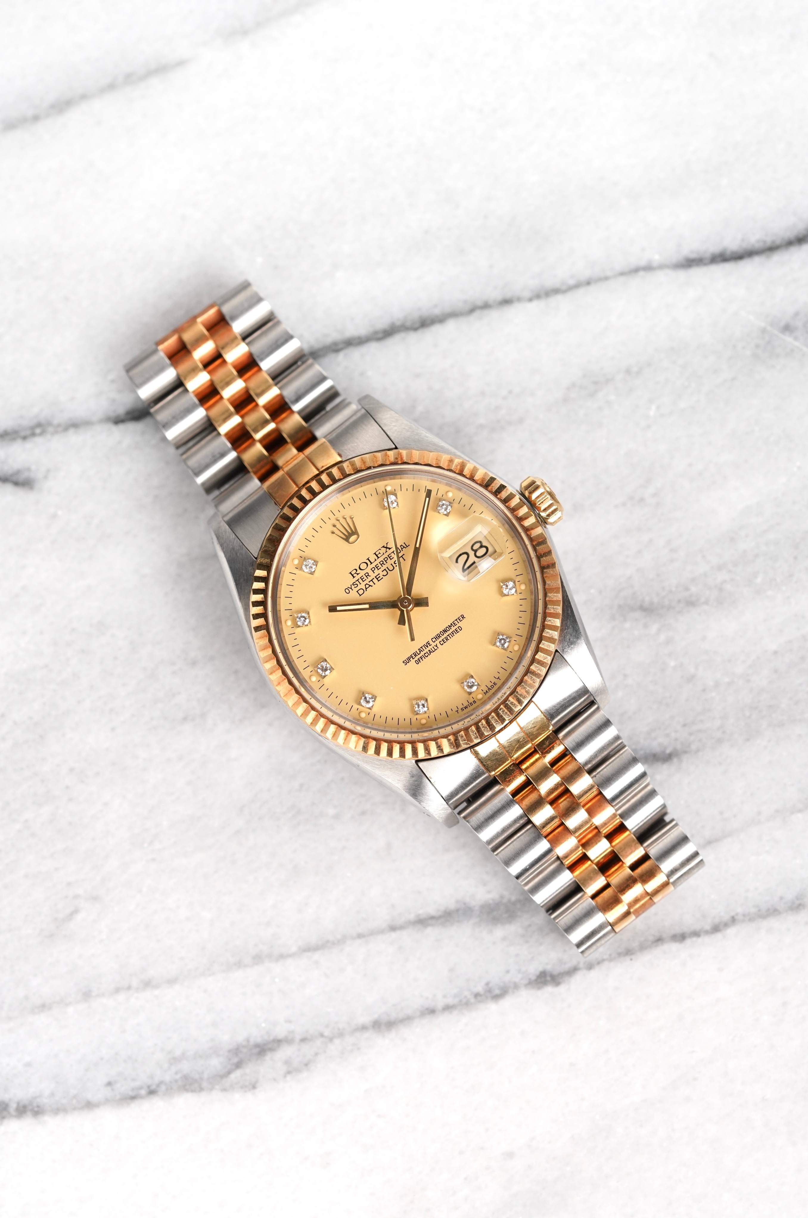 Rolex Datejust 16013 - Lemon Diamond Dial.