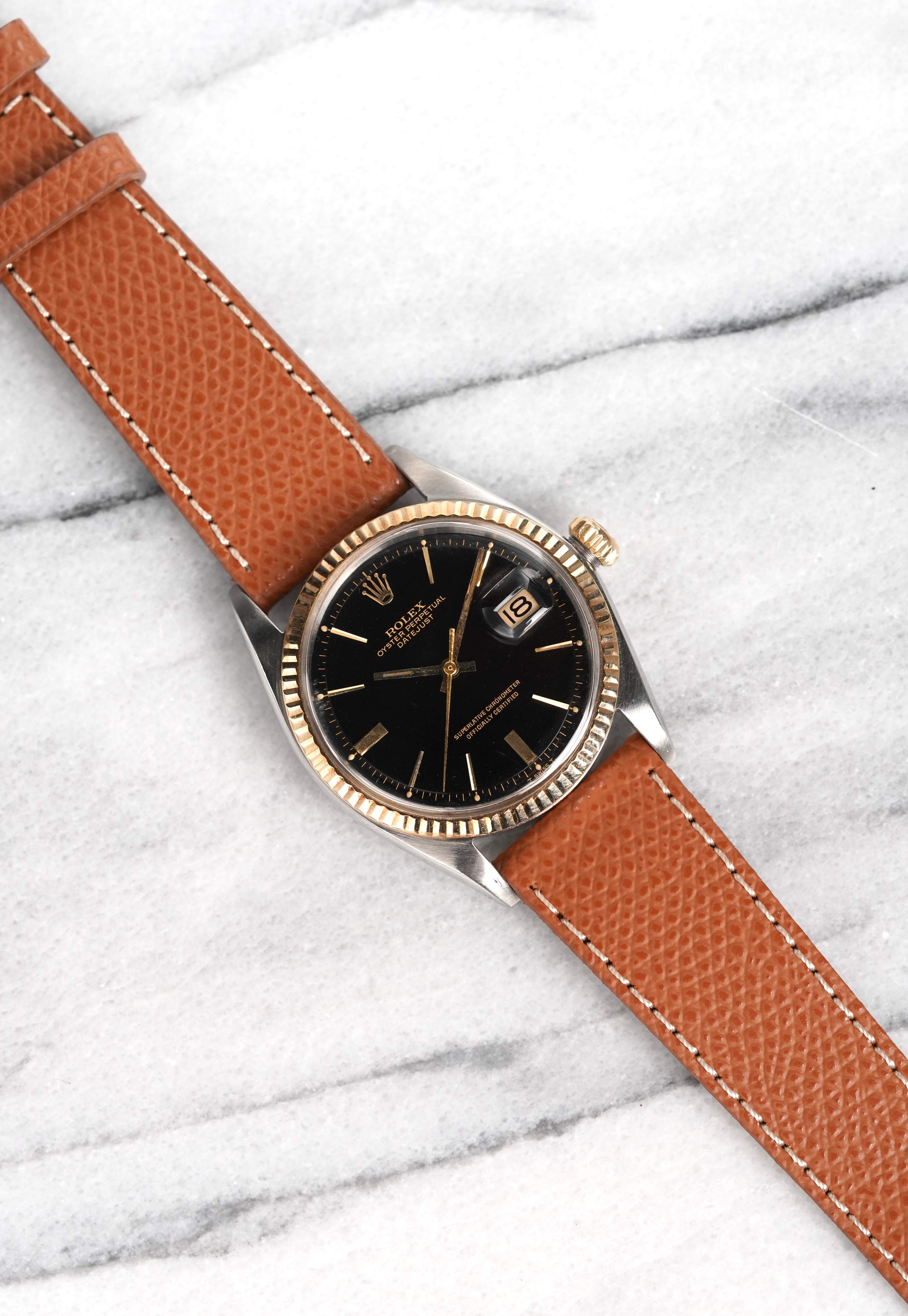 Rolex Datejust 1601 - Glossy Black Dial.