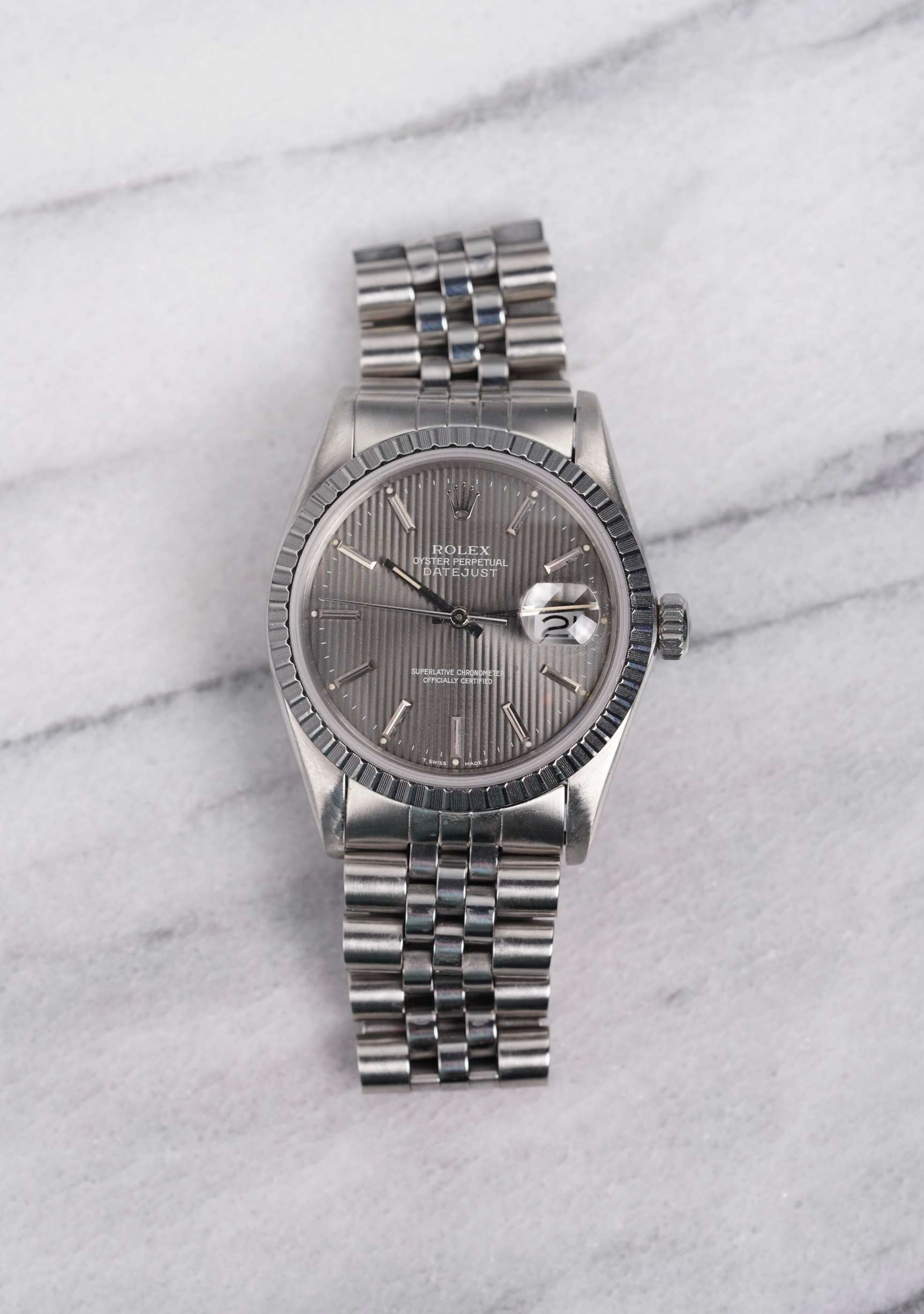 Rolex Datejust 16030 - Grey Tapestry dial