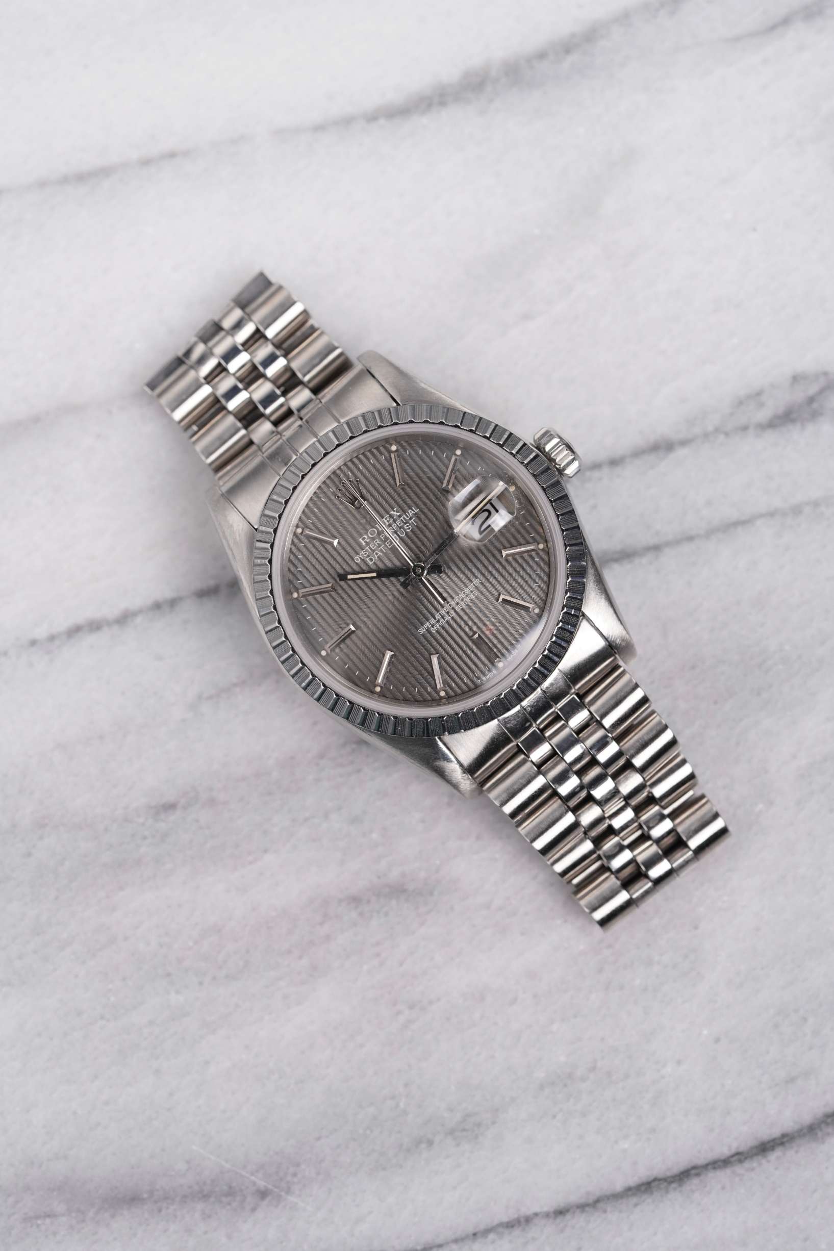 Rolex Datejust 16030 - Grey Tapestry dial