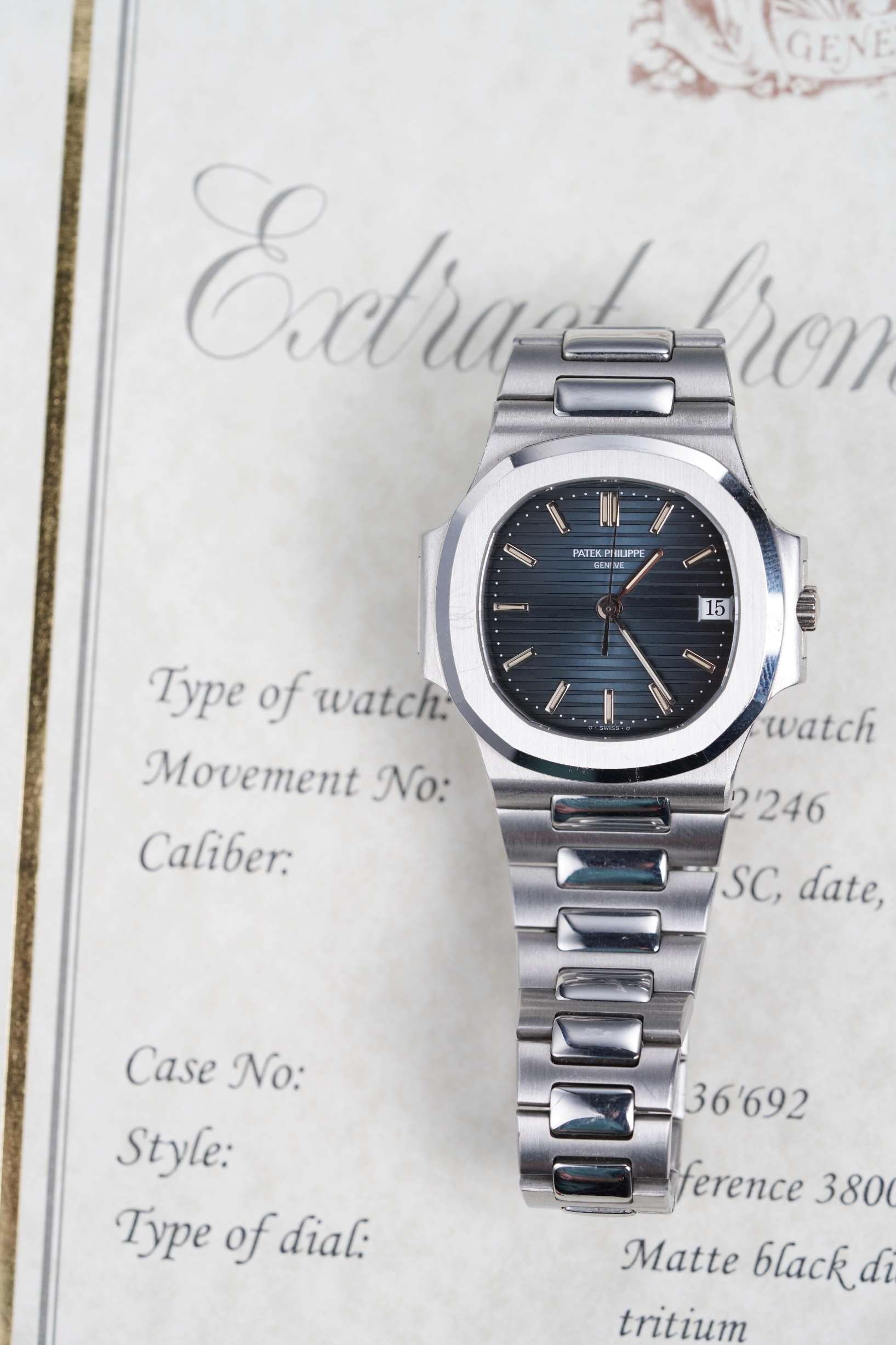 Patek Philippe 3800 - Nautilus