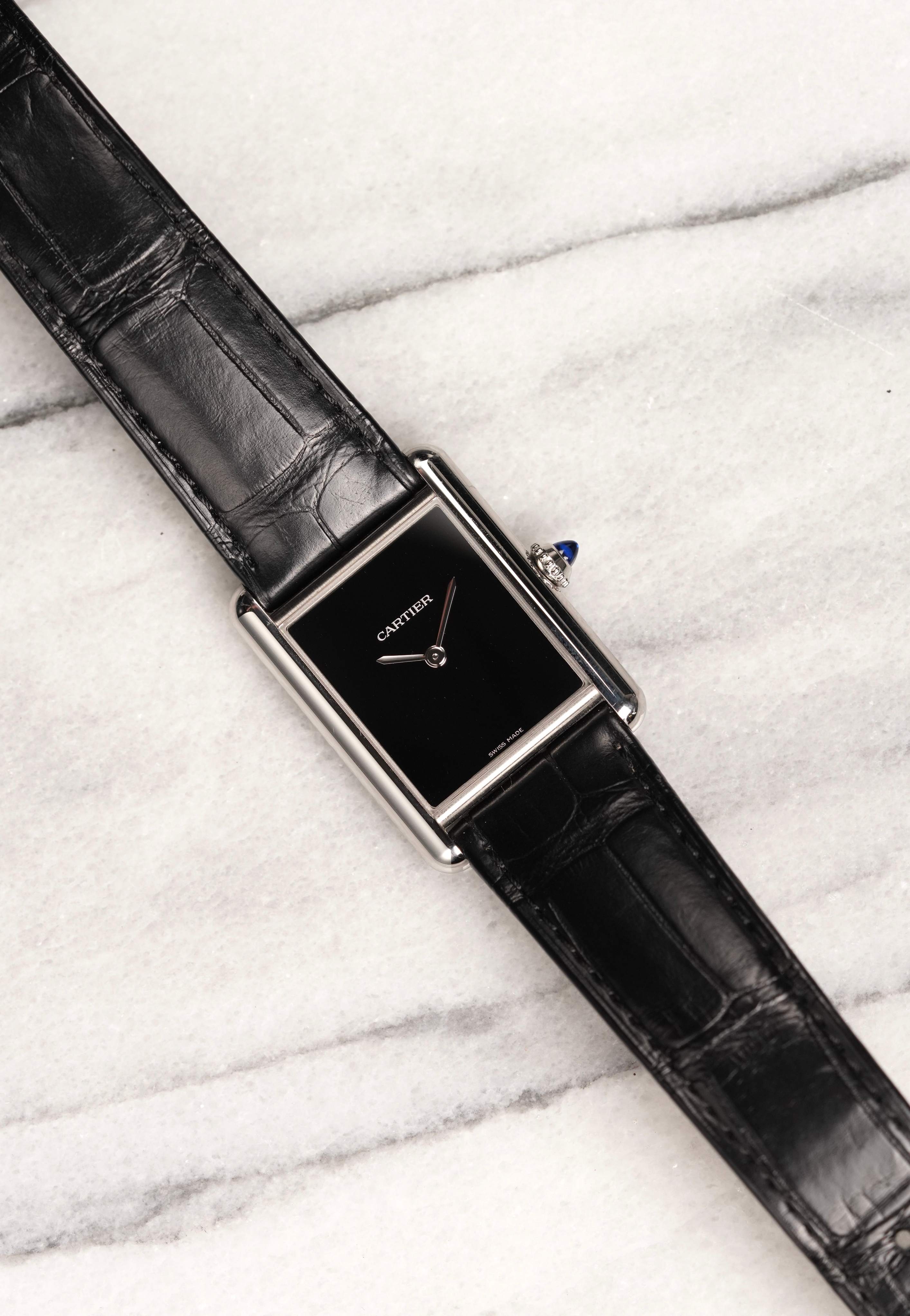 Cartier Tank - Black Dial.