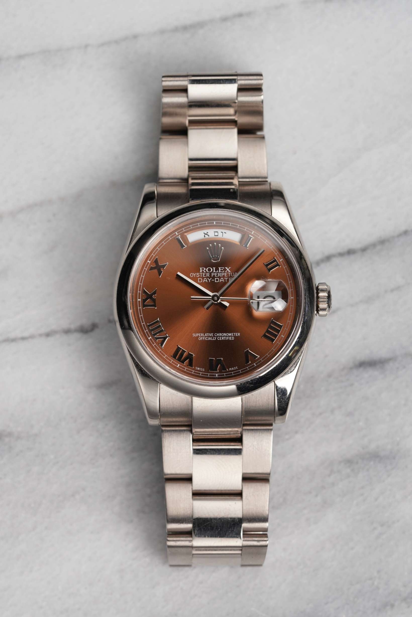 Rolex Daydate Hebrew - Havana Dial