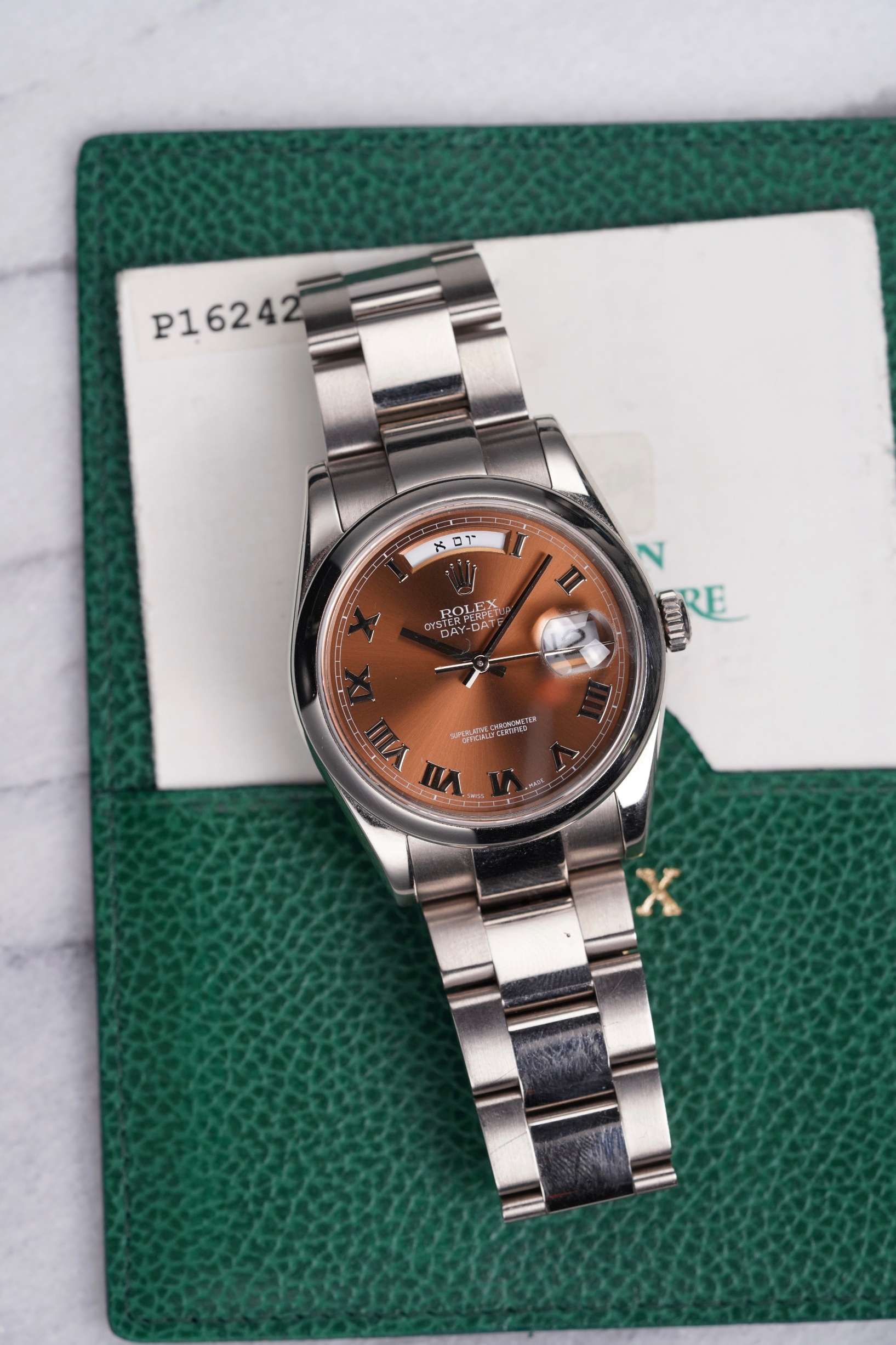 Rolex Daydate Hebrew - Havana Dial