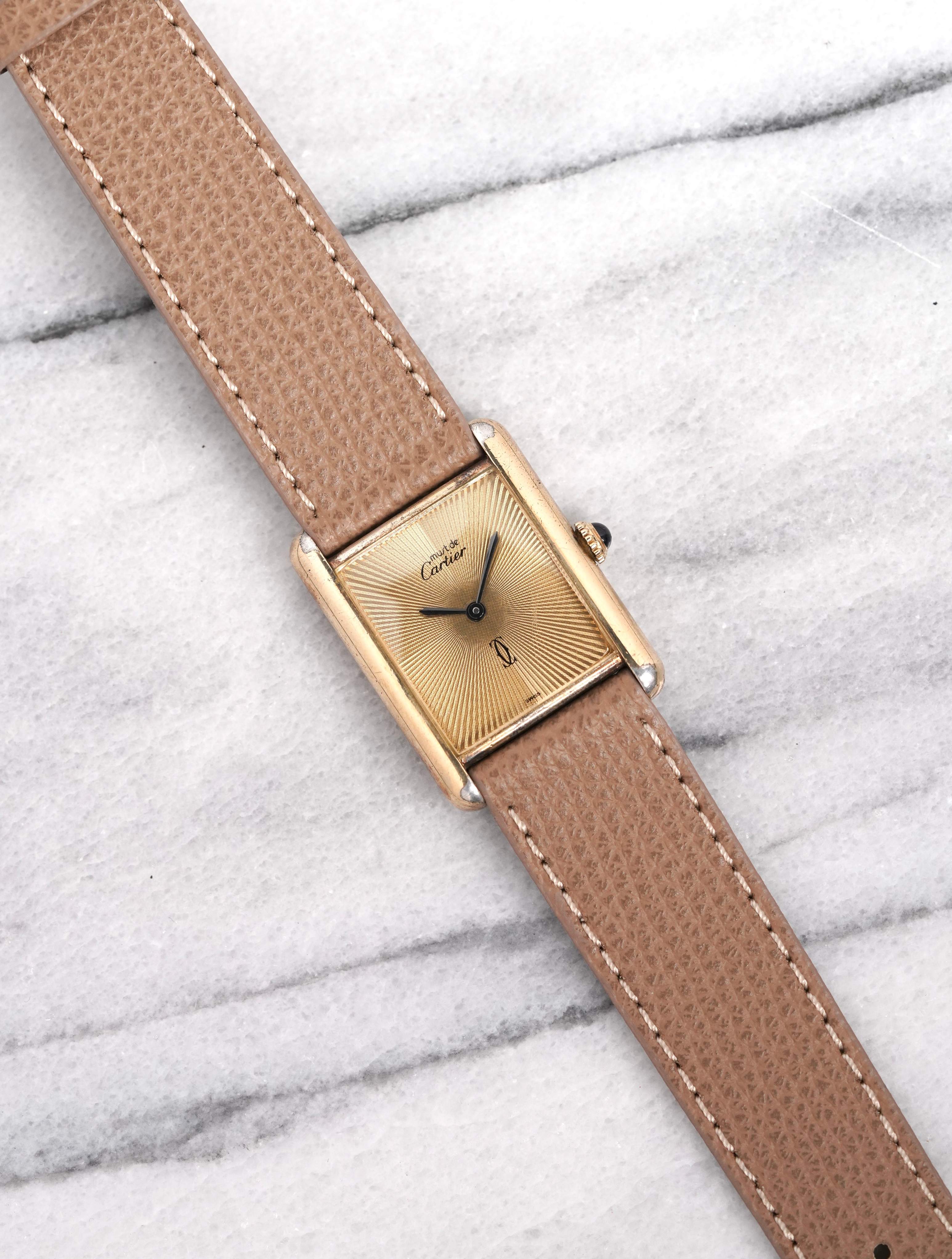 Cartier Tank - Guilloche Dial.