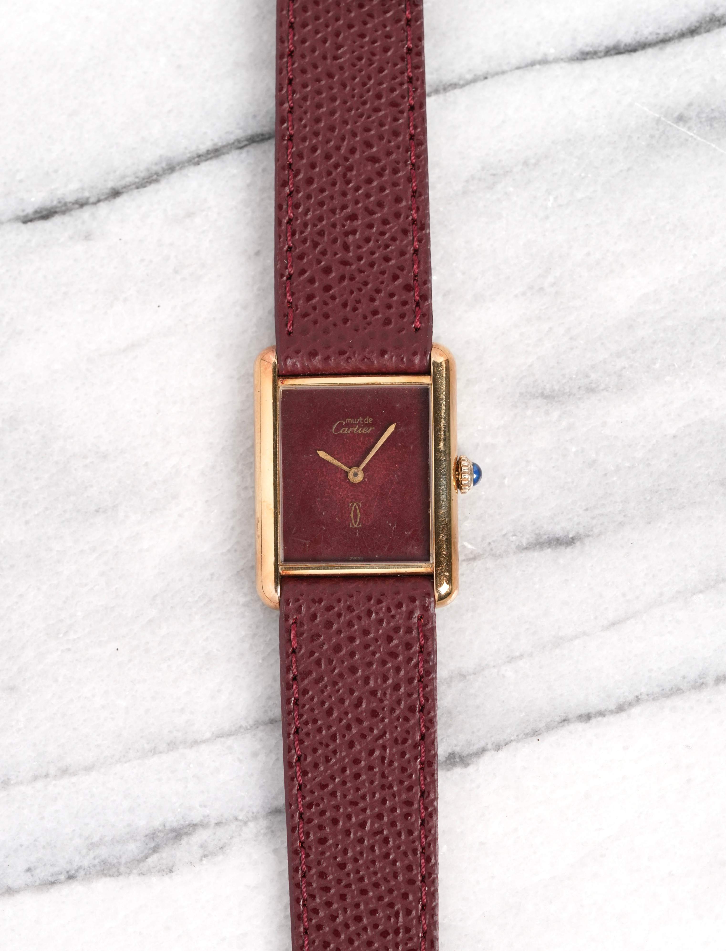 Cartier Tank - Red Dial.
