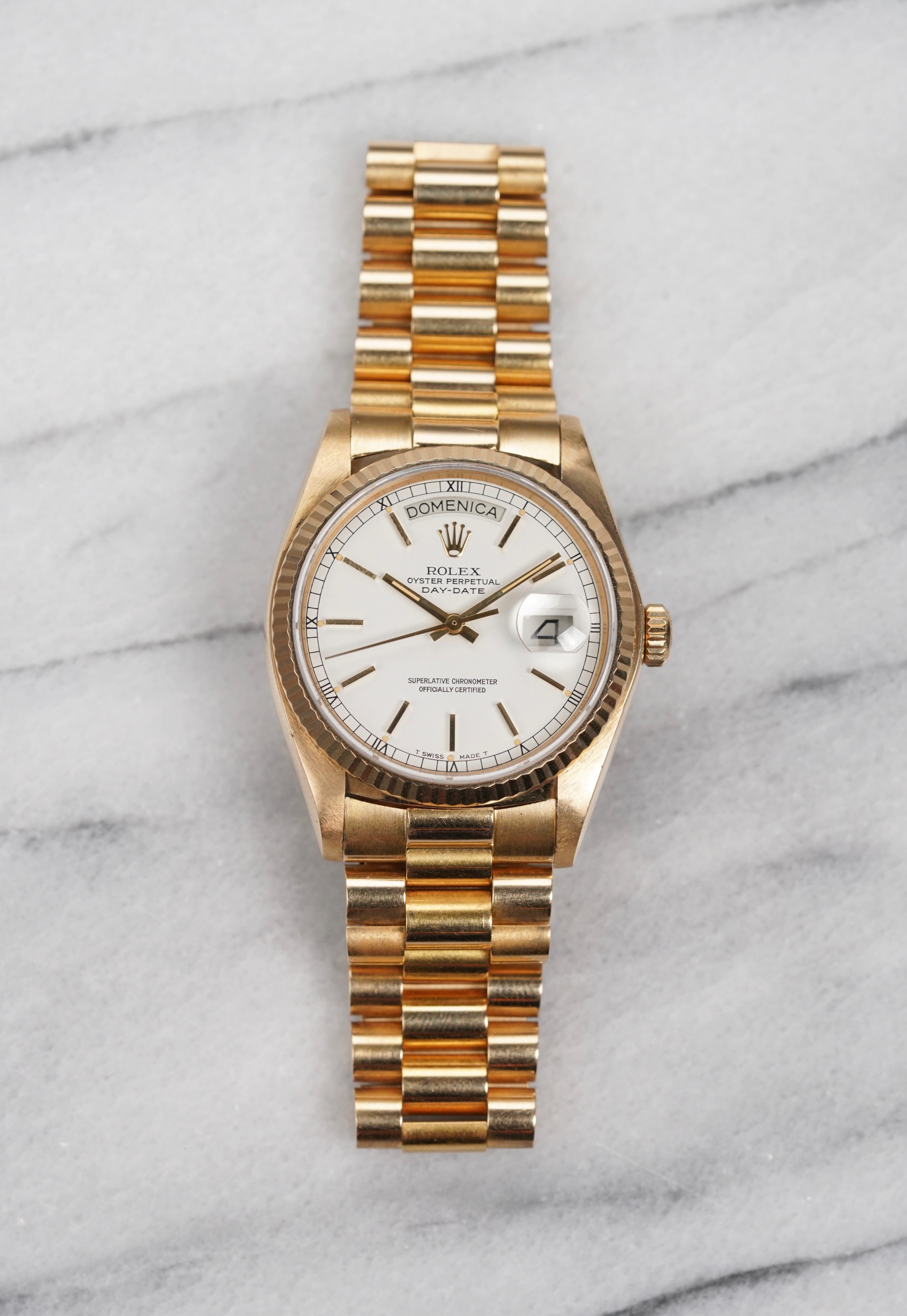Rolex Daydate 18038 - White Dial