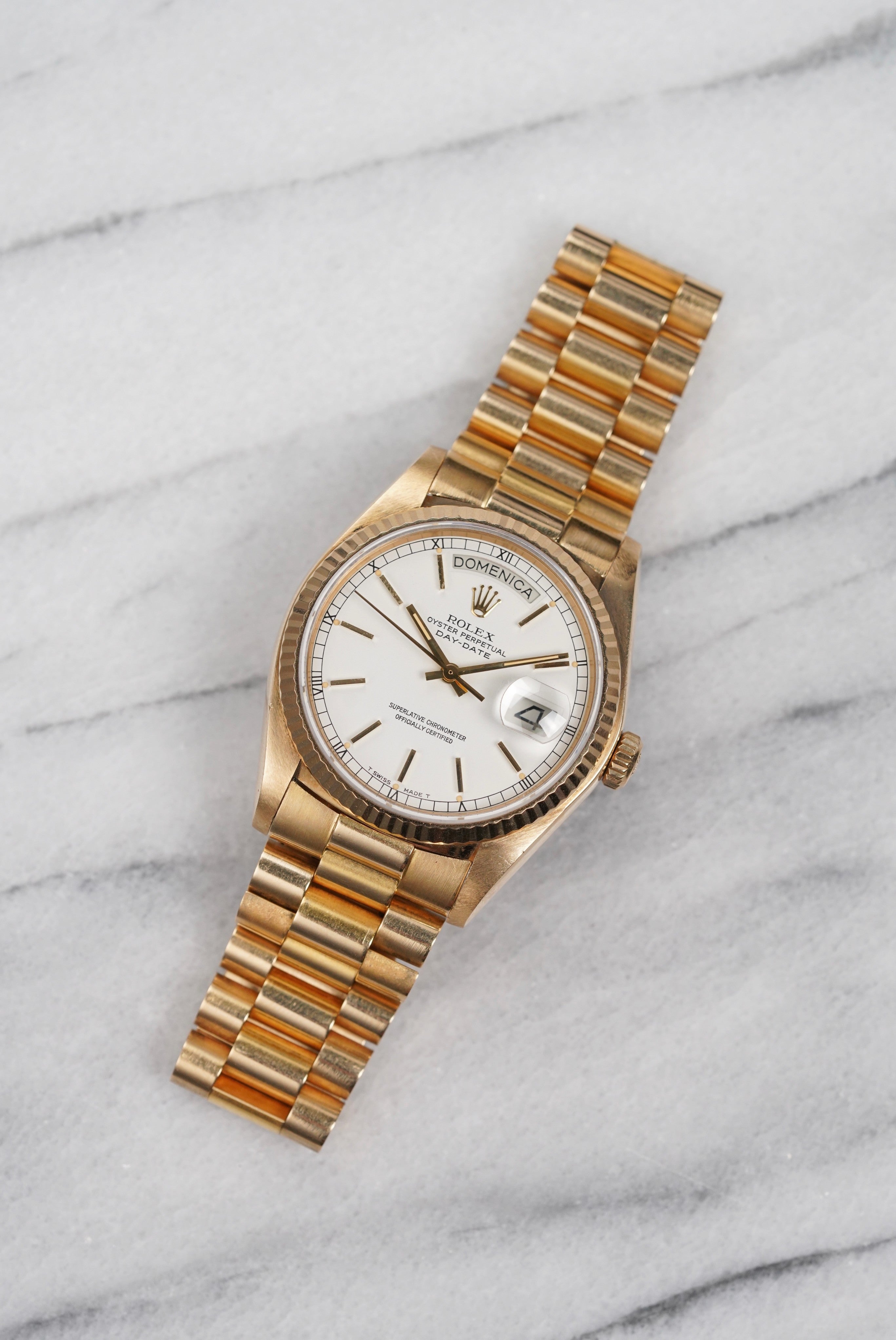 Rolex Daydate 18038 - White Dial