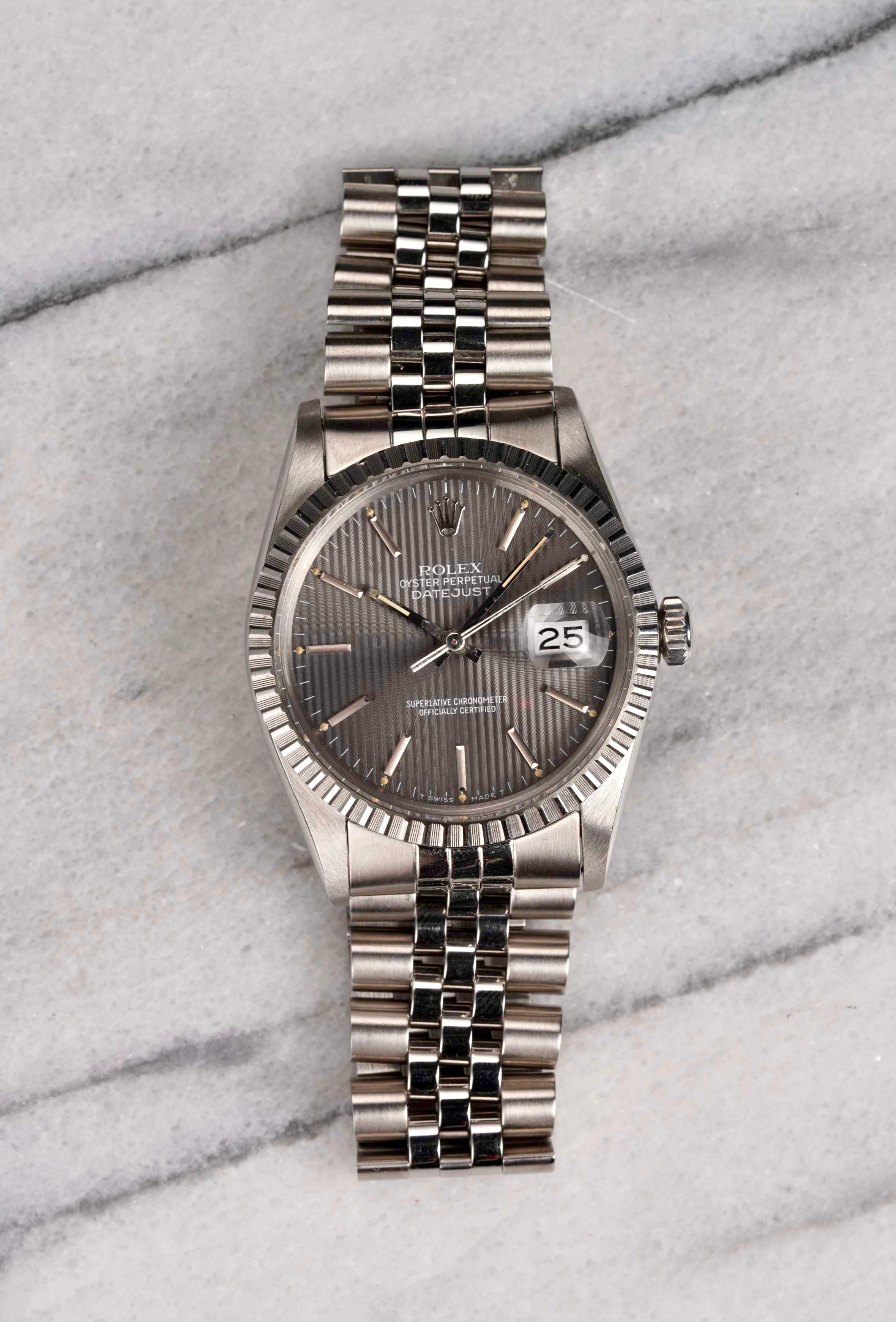 Rolex Datejust 16030 - Grey Tapestry.