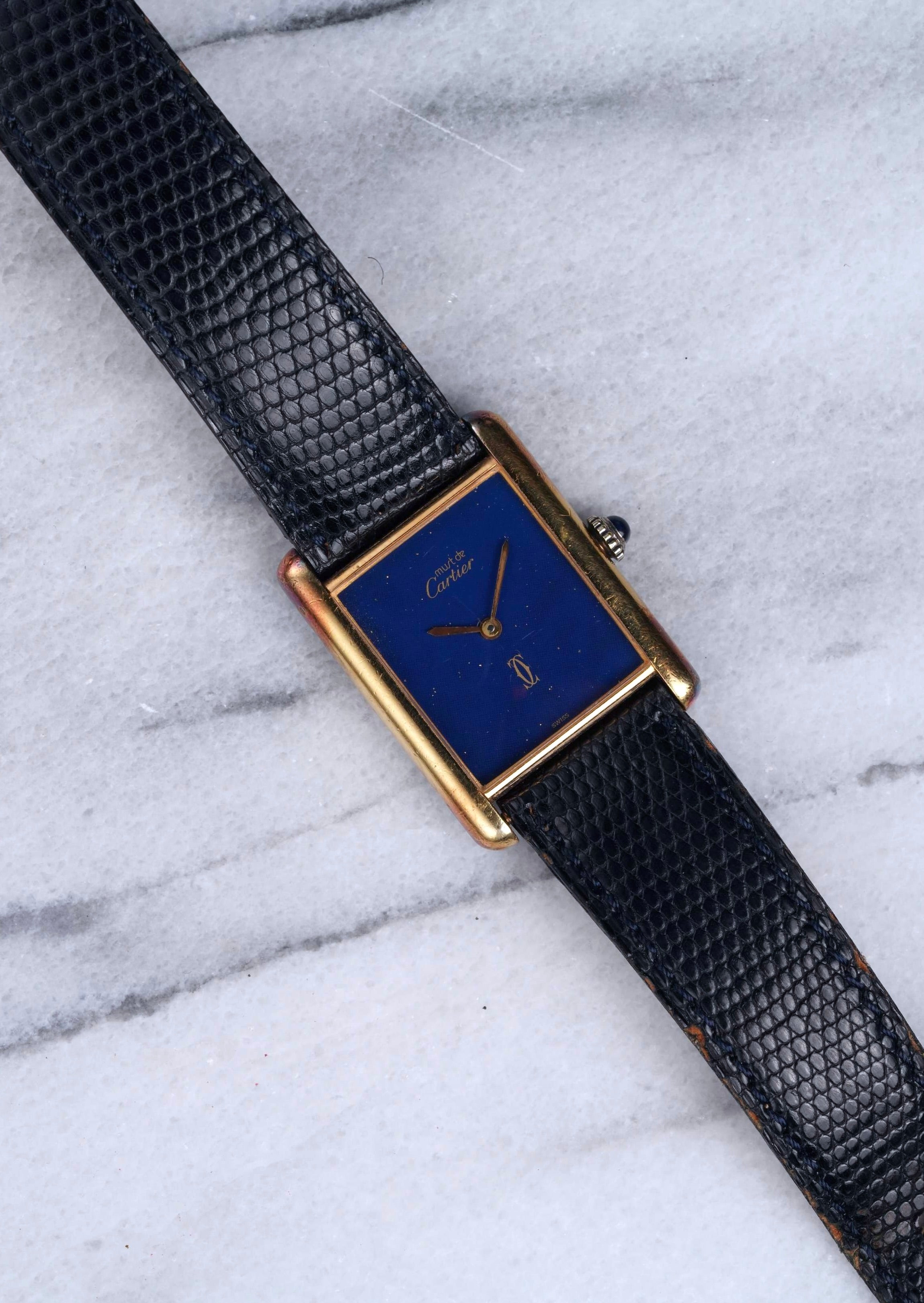 Cartier Tank - Blue Dial.