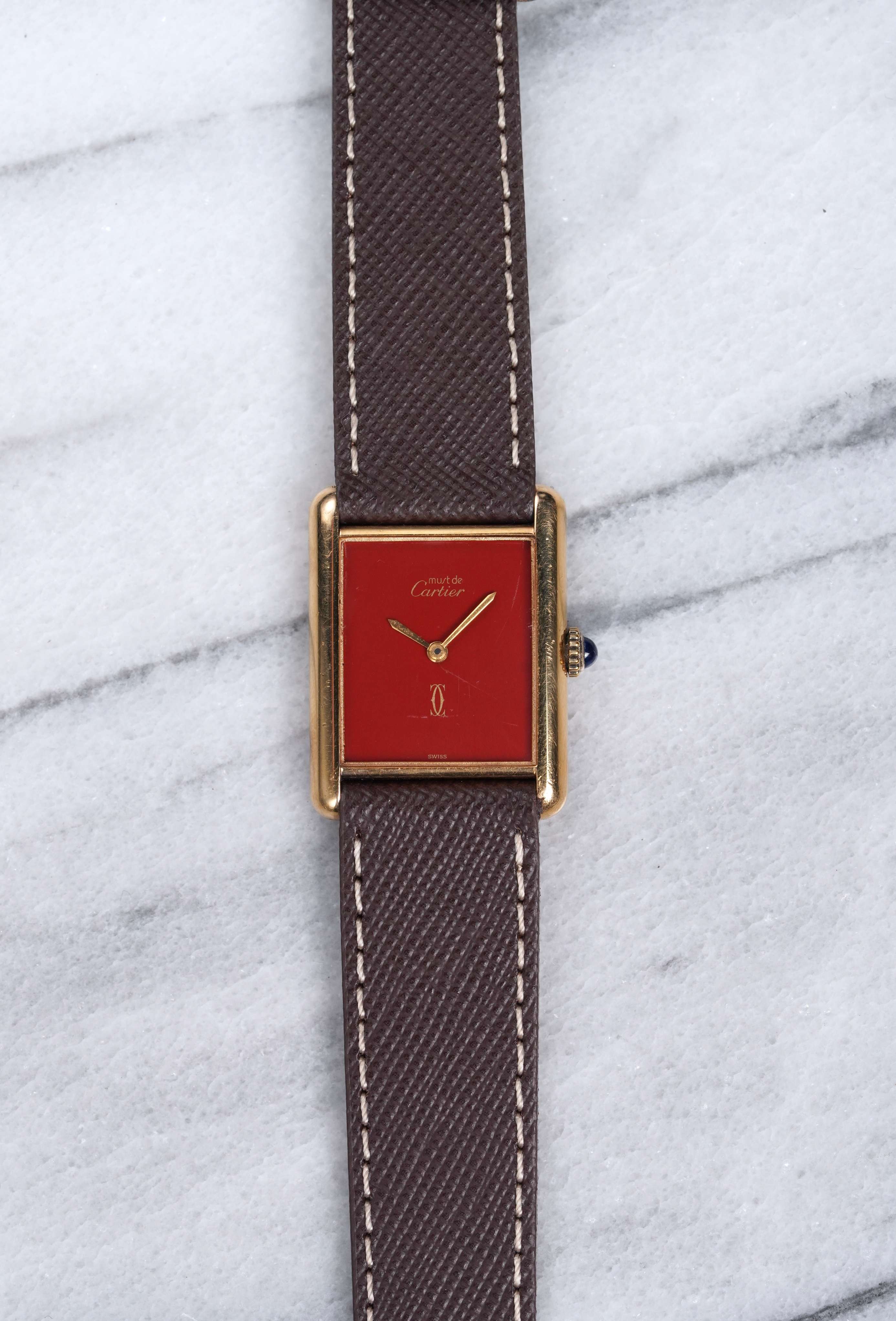 Cartier Tank - Red Dial.