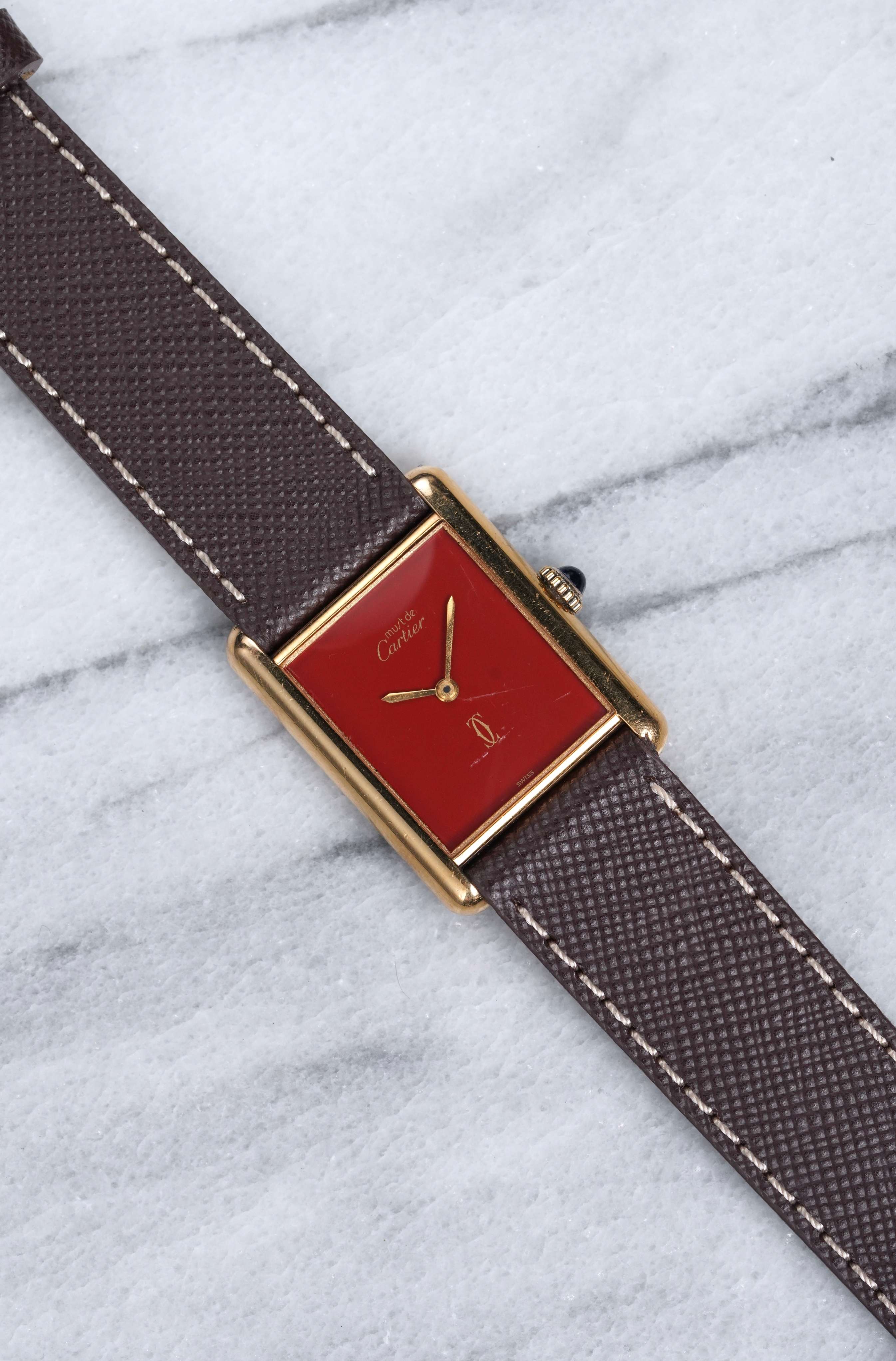 Cartier Tank - Red Dial.