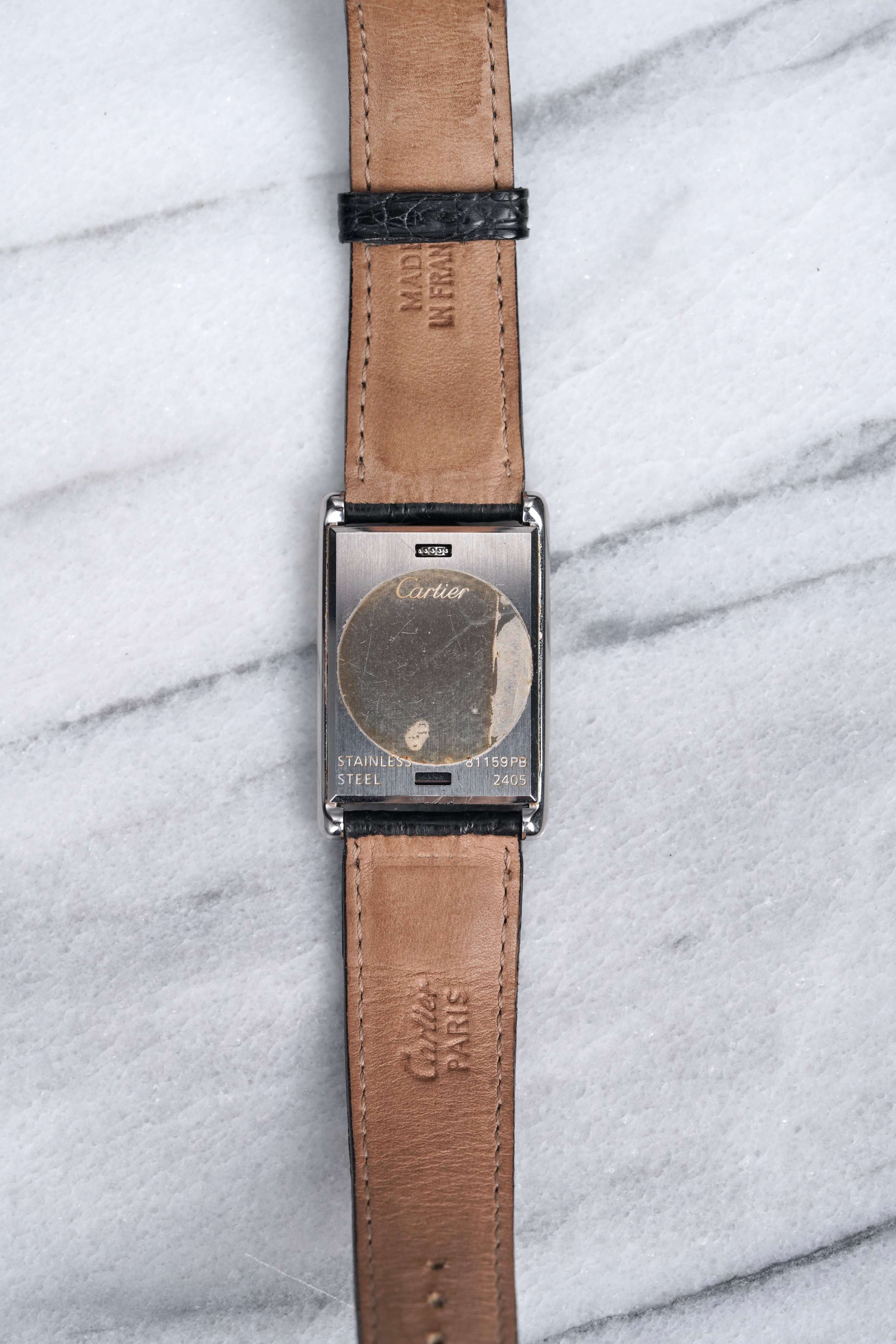 Cartier Tank Basculante - Grey Arabic Dial.