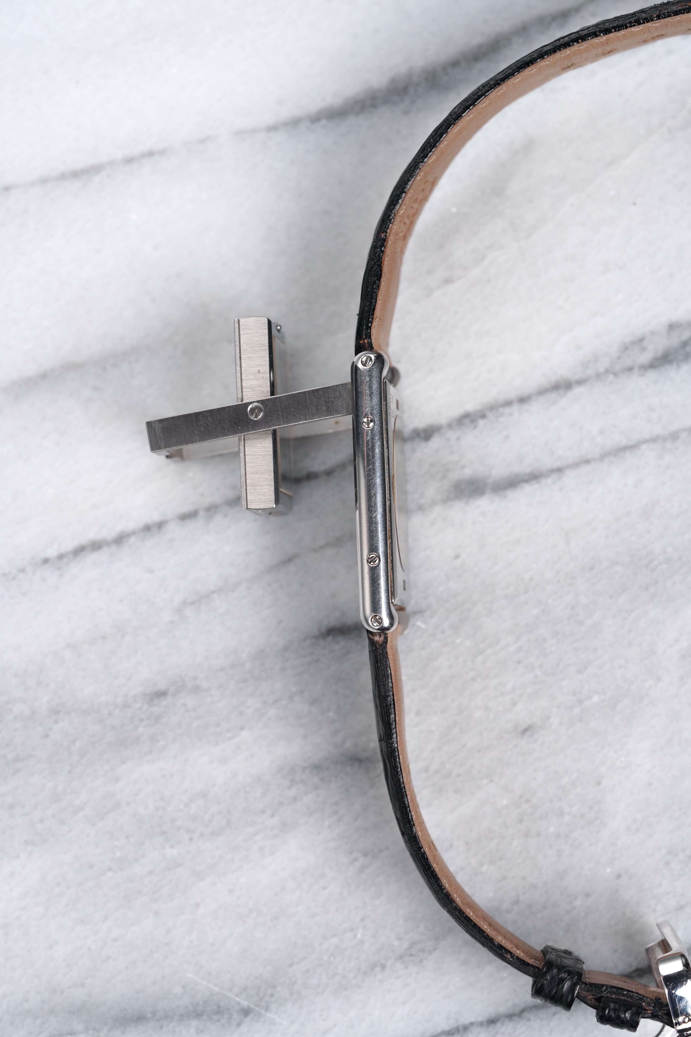 Cartier Tank Basculante - Grey Arabic Dial.