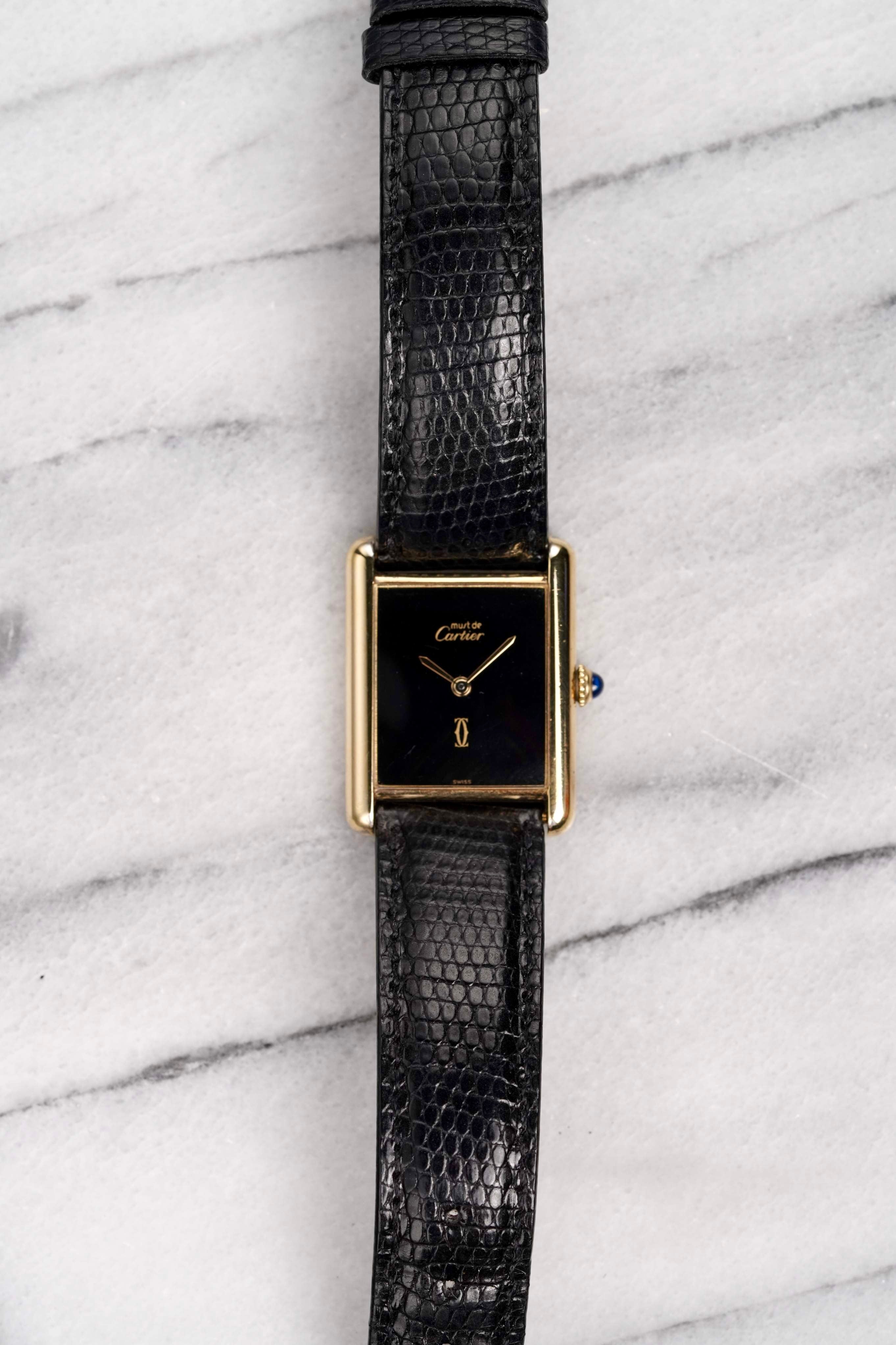 Cartier Tank - Black Dial.