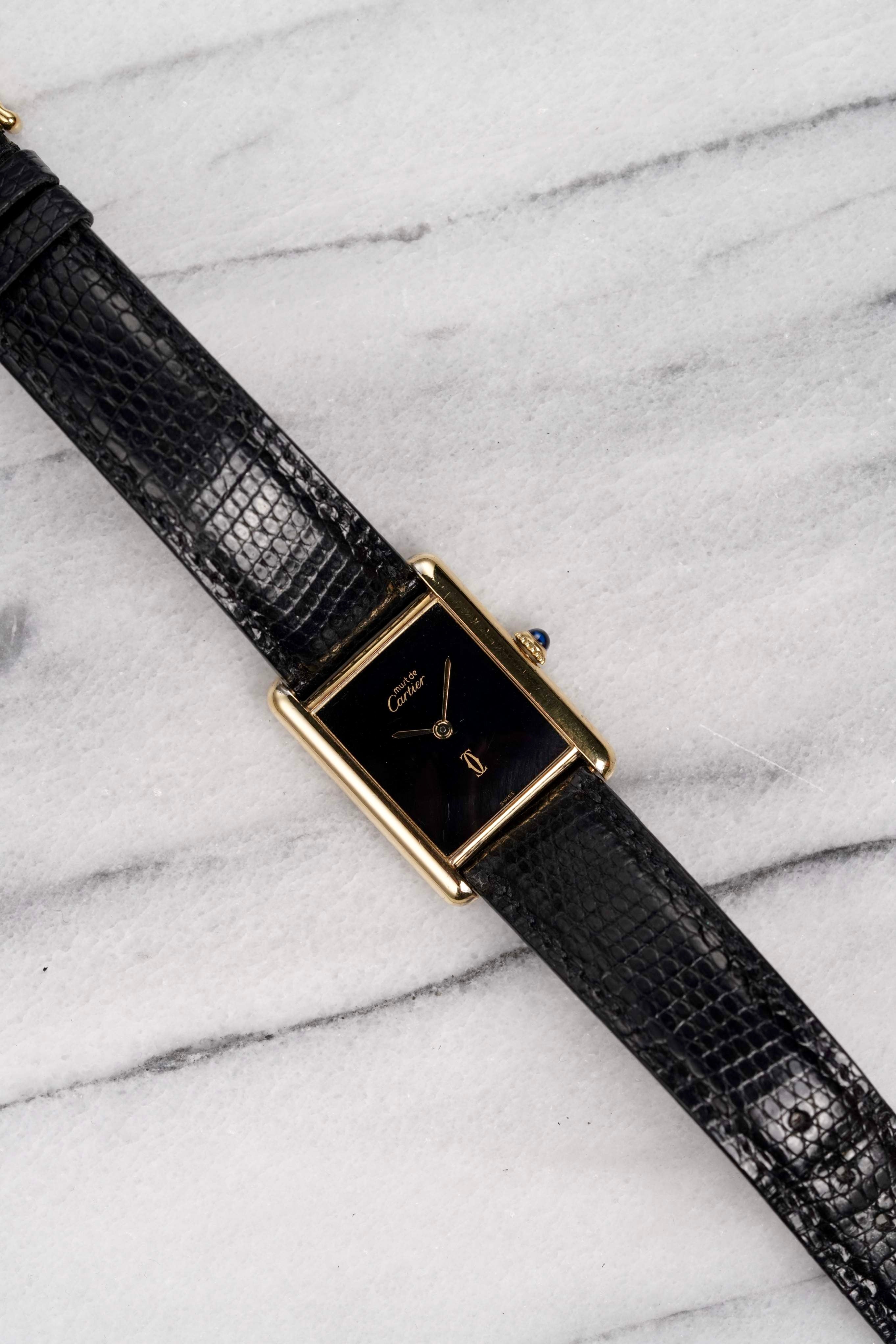 Cartier Tank - Black Dial.