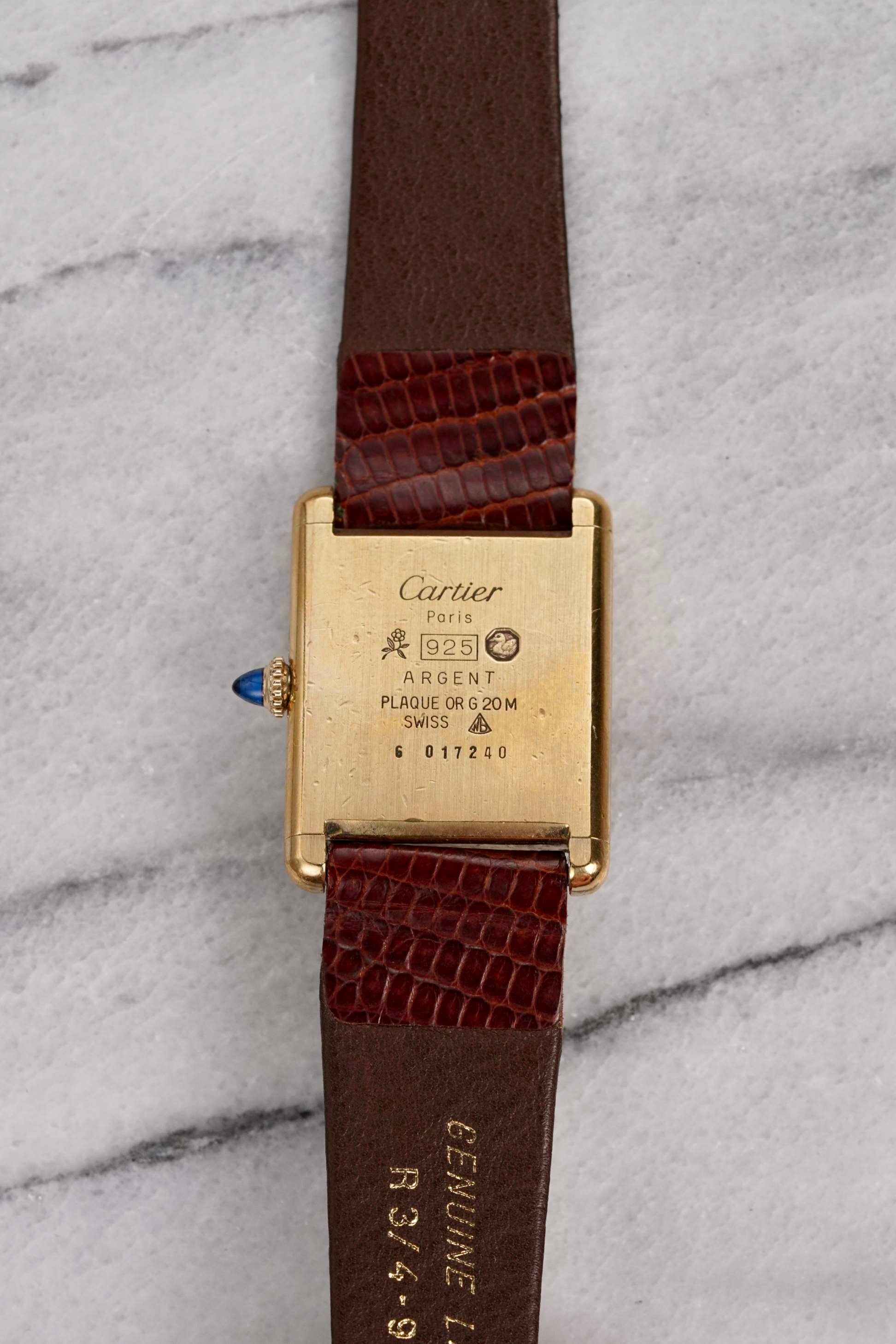 Cartier Tank - Black Roman Dial.