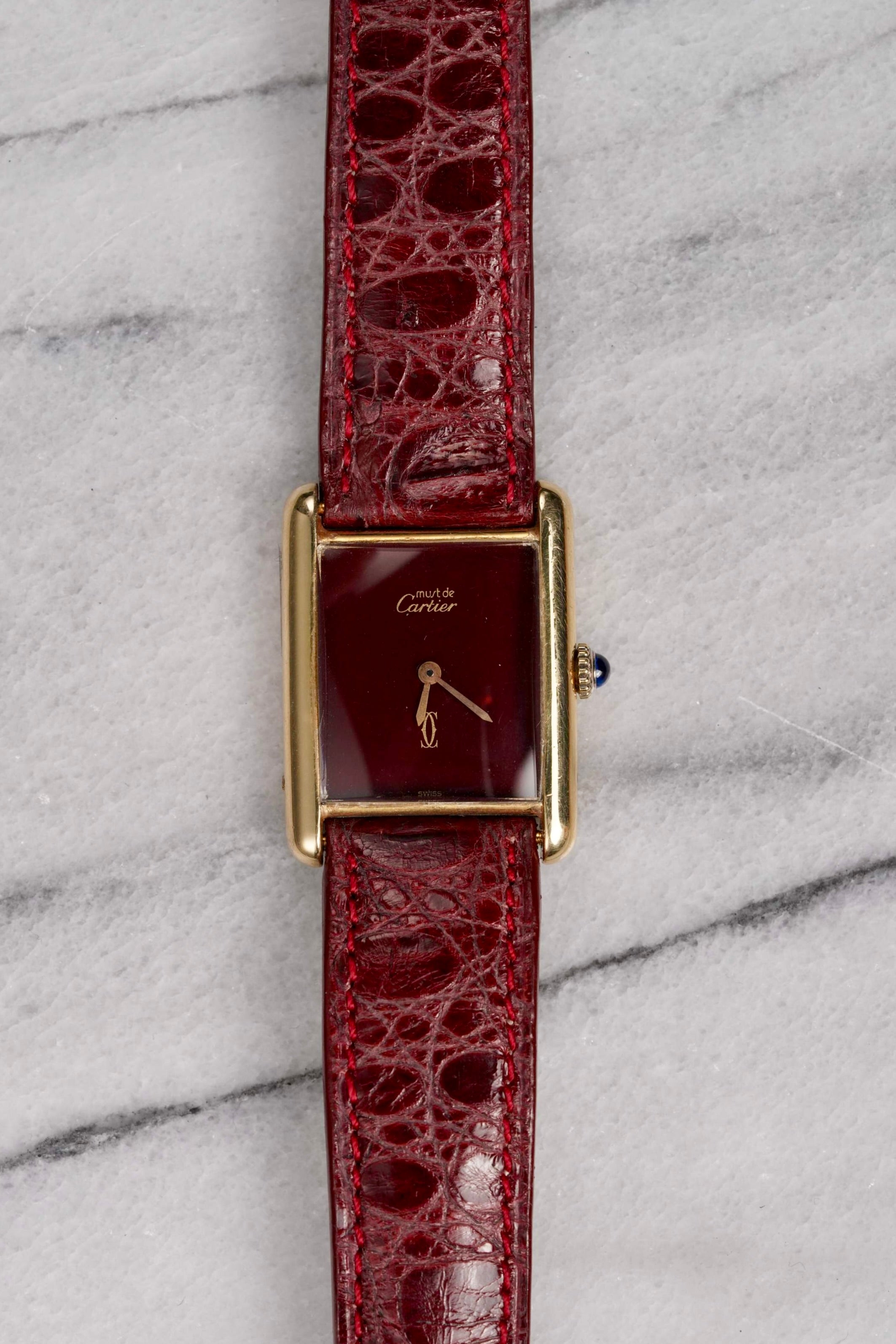 Cartier Tank - Red Dial.
