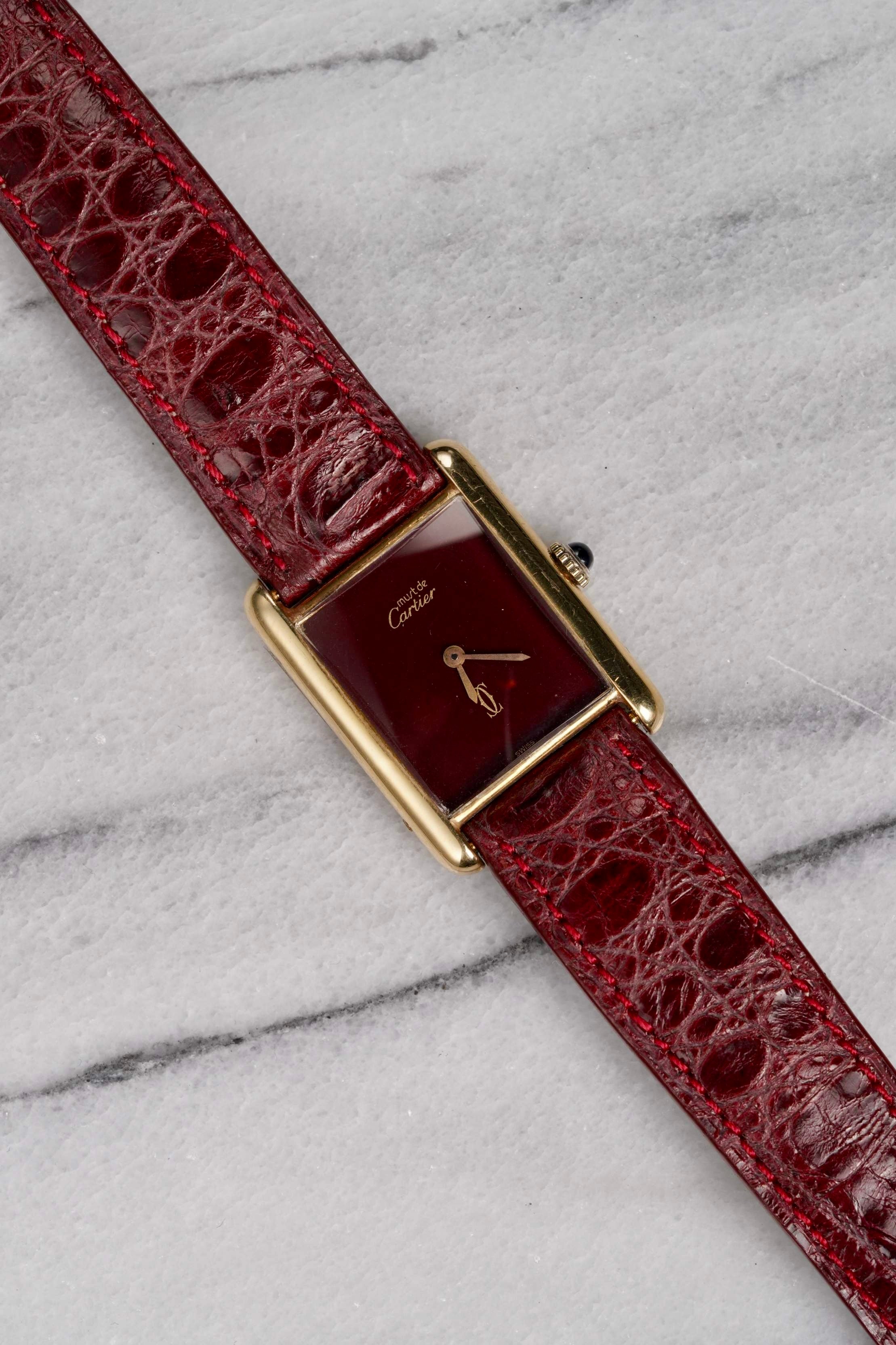 Cartier Tank - Red Dial.