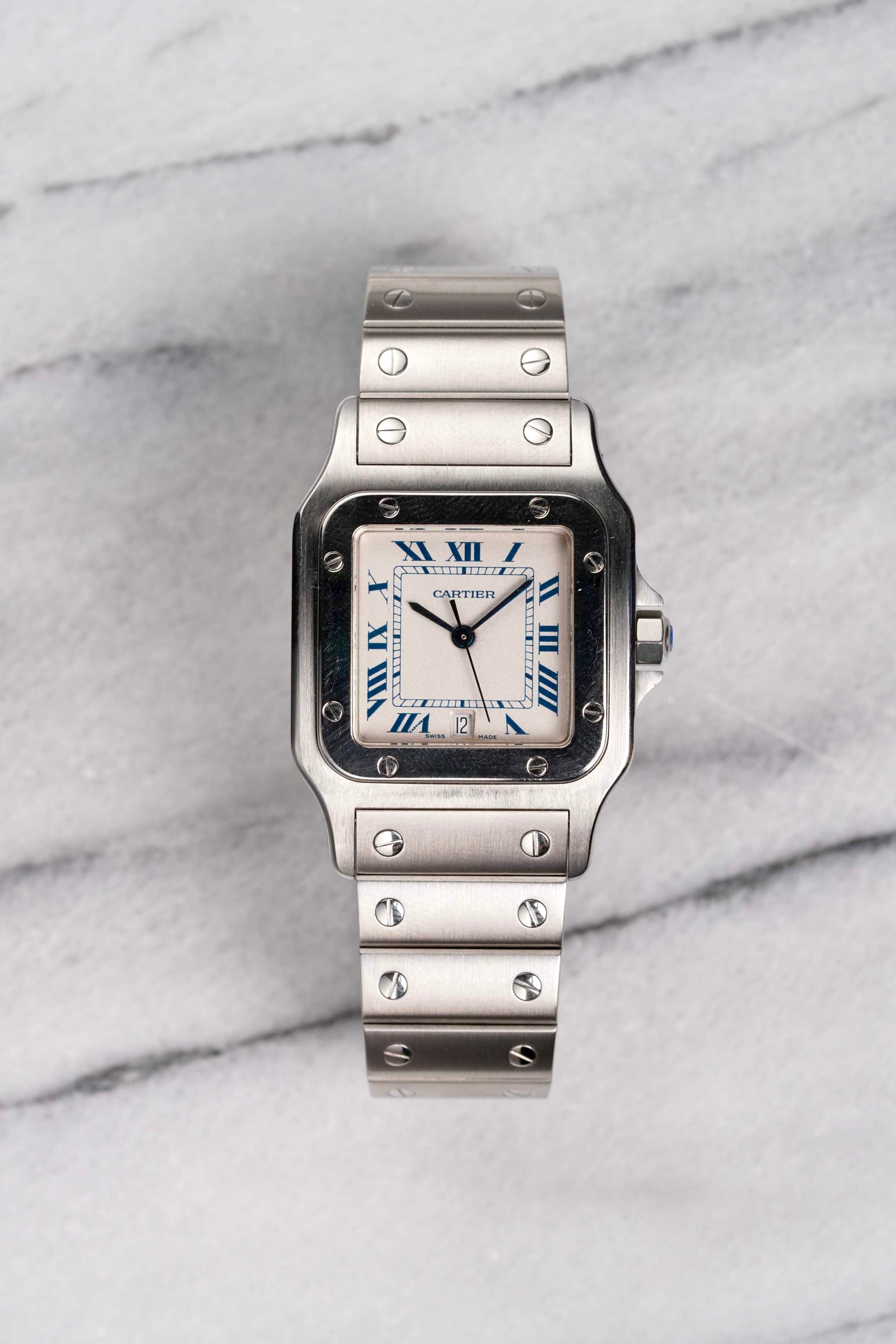 Cartier Santos 1564 - Blue Roman Dial