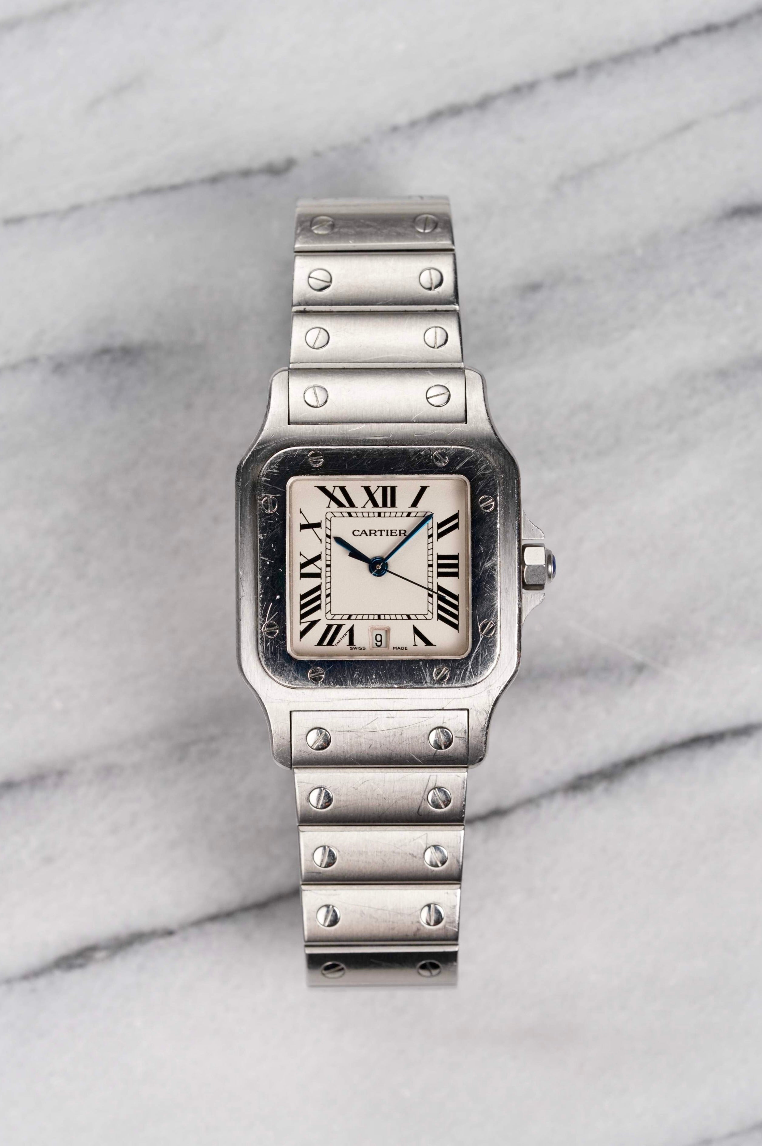 Cartier Santos 1564 - White Roman numeral
