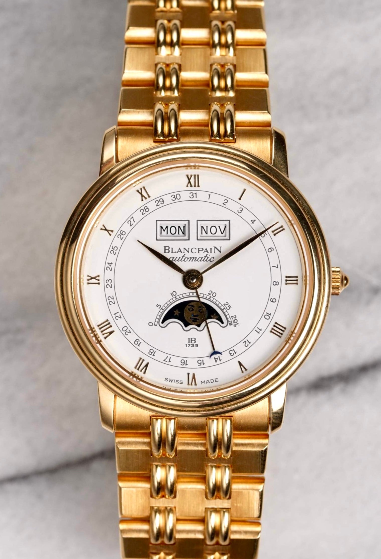 Blancpain 18K Yellow Gold - Moonphase Triple Calendar