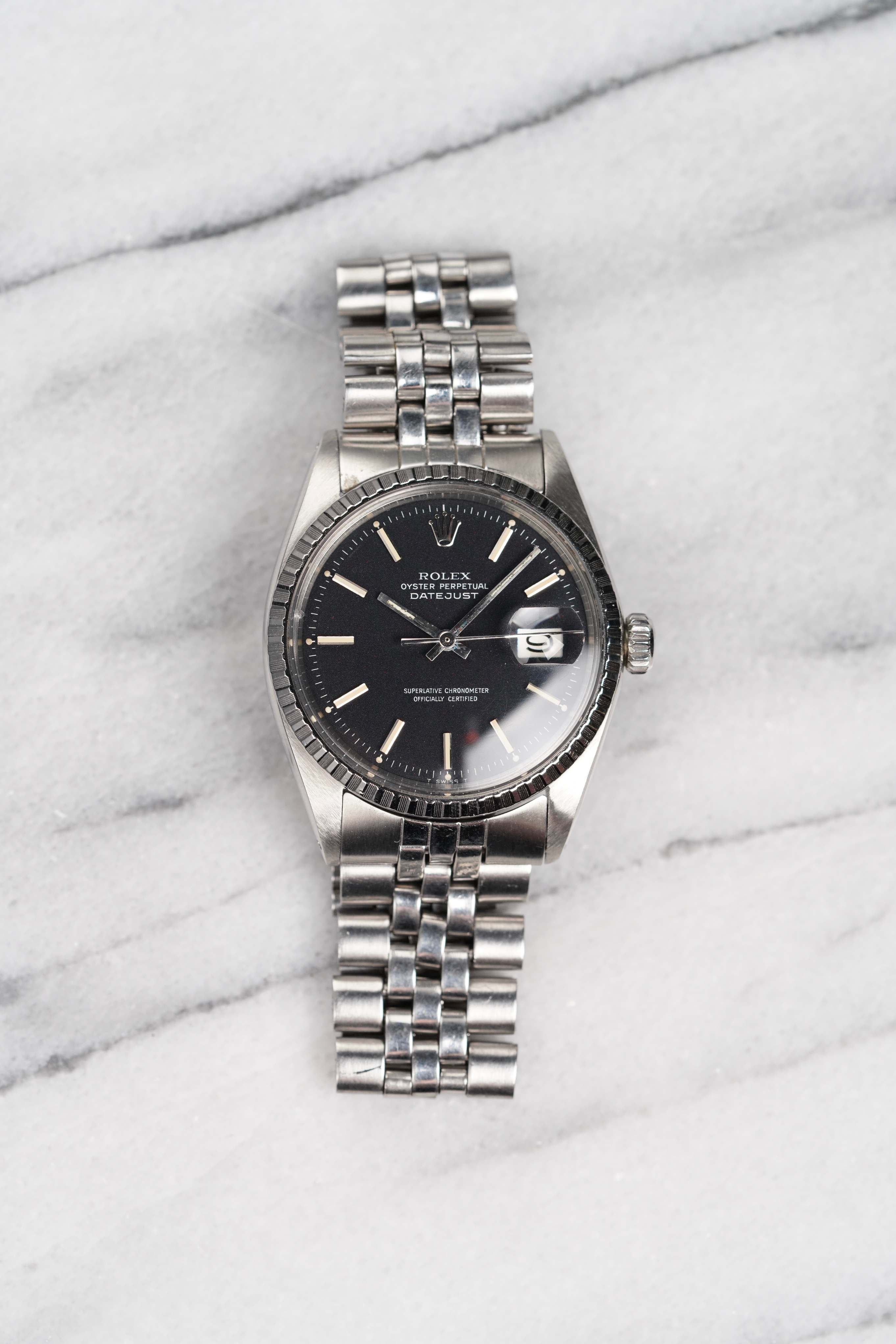 Rolex Datejust 1603 - Black Confetti Dial