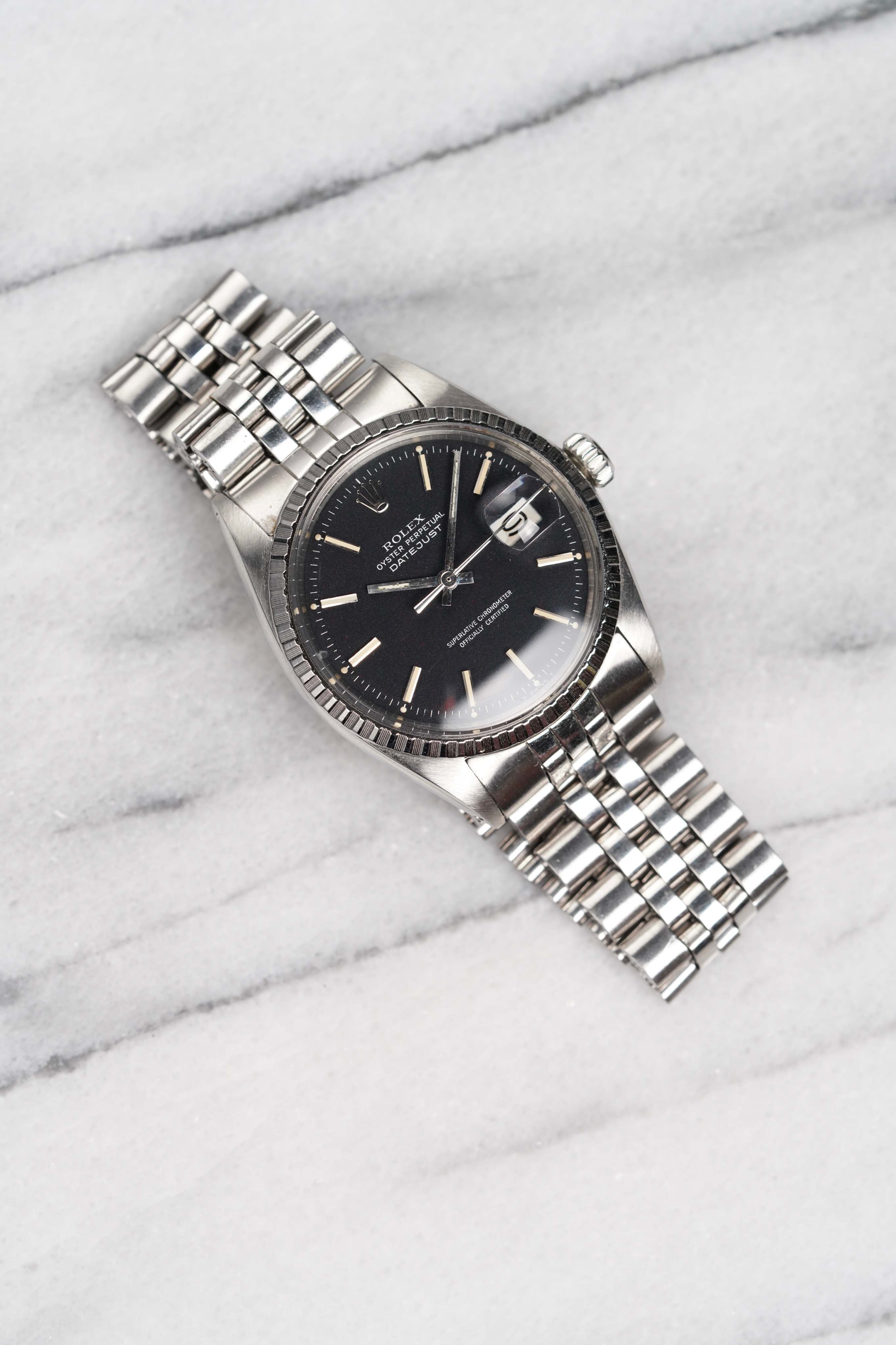Rolex Datejust 1603 - Black Confetti Dial
