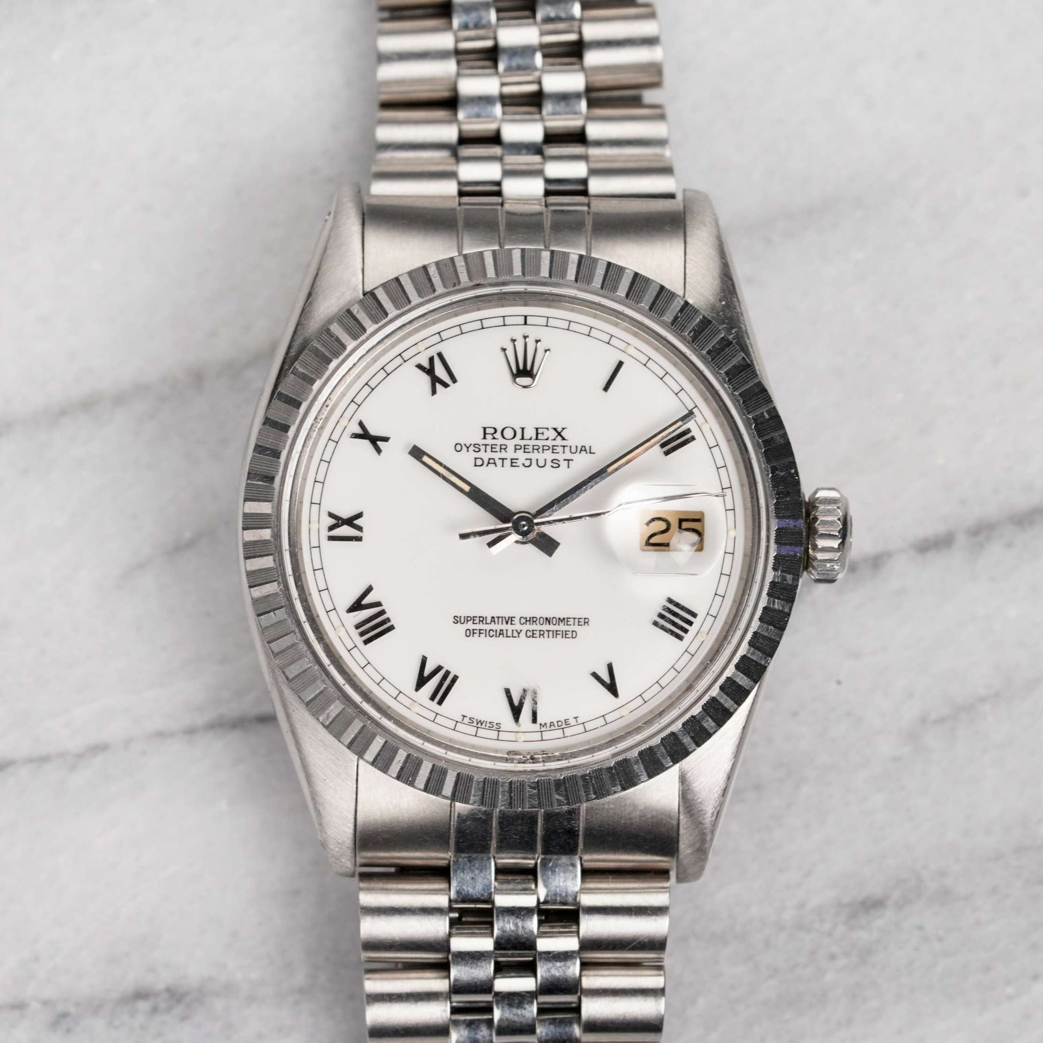 Rolex Datejust 16030 White Roman