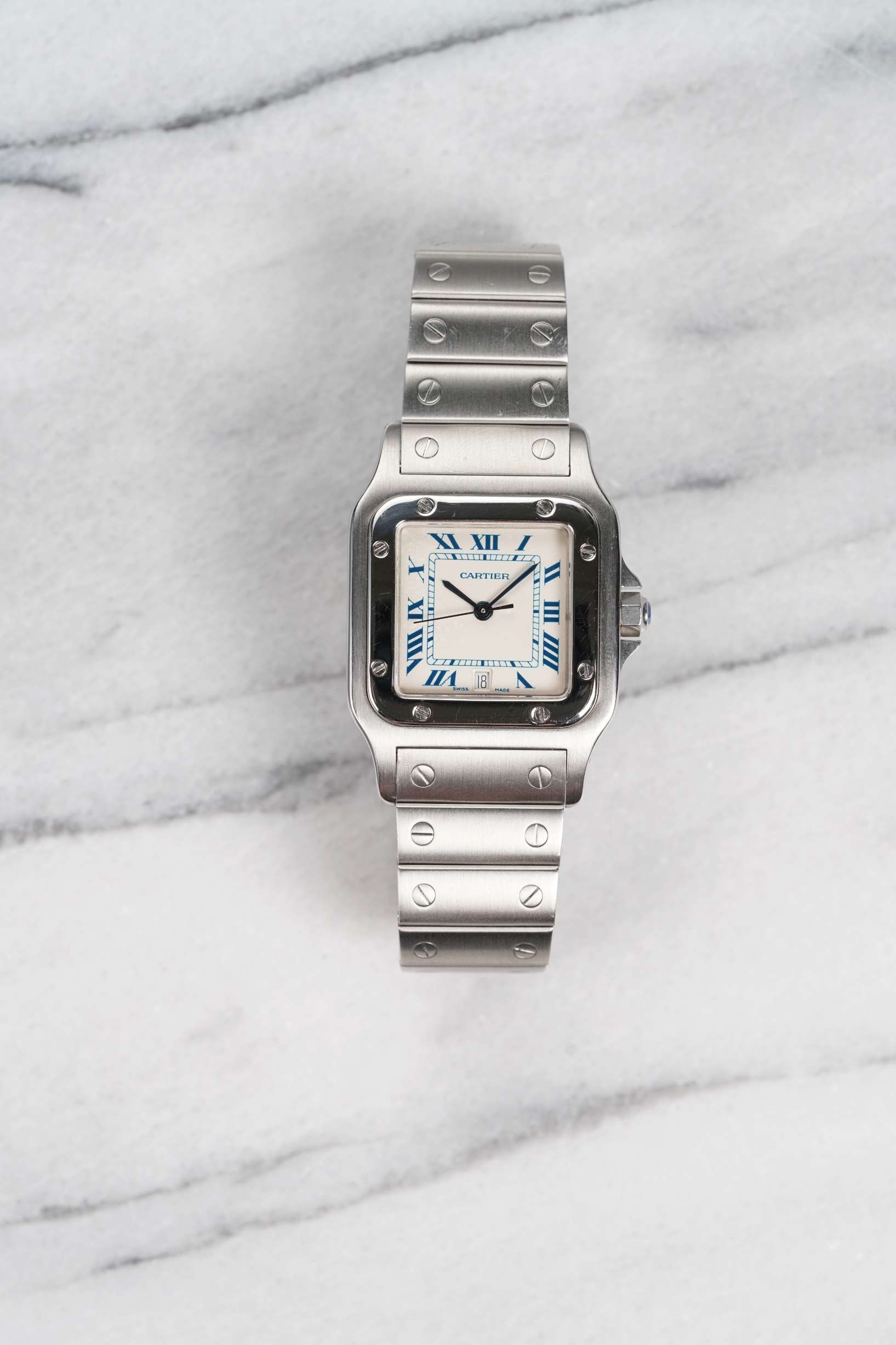Cartier Santos 1564 - Blue Roman Dial