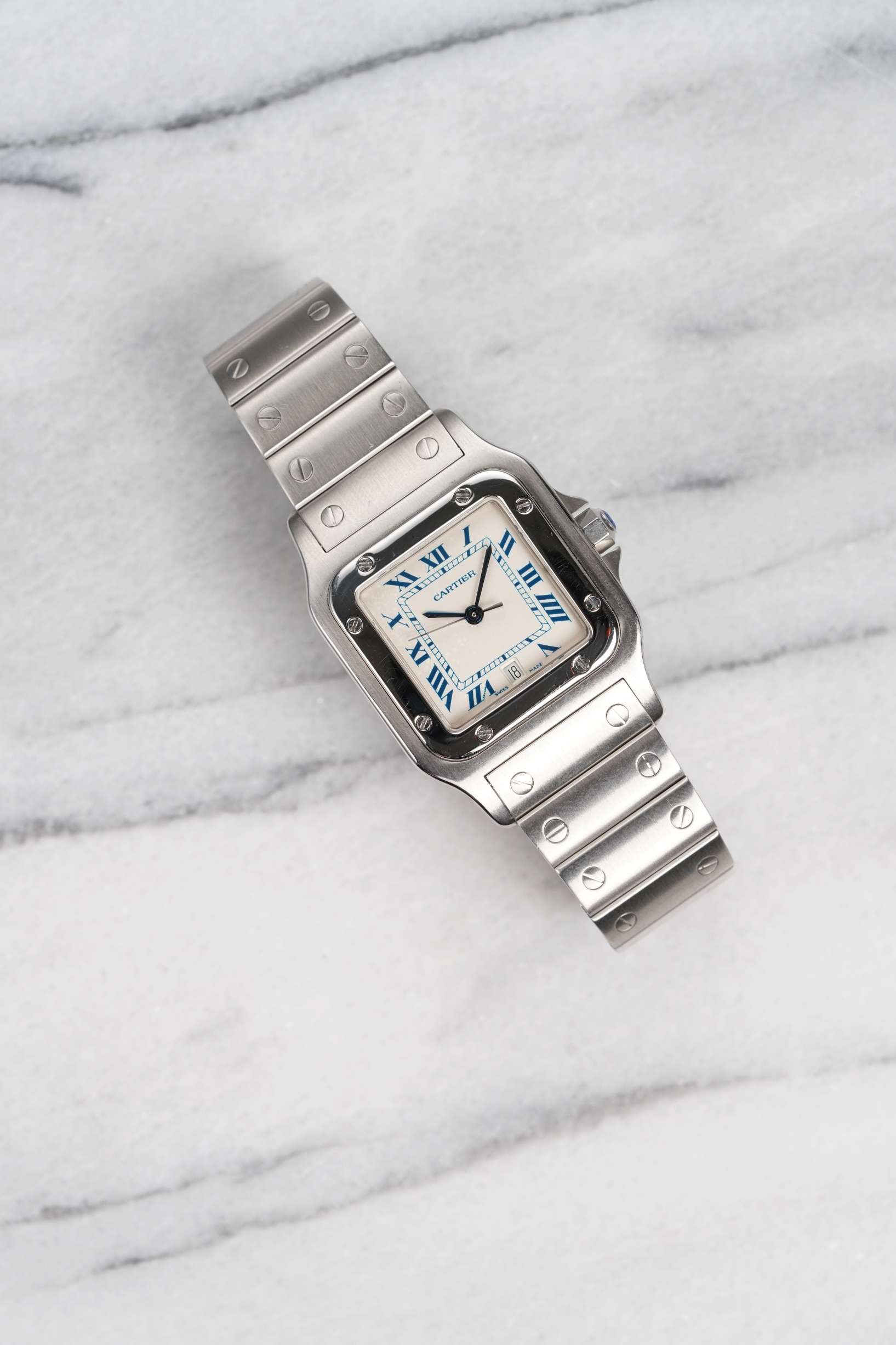 Cartier Santos 1564 - Blue Roman Dial