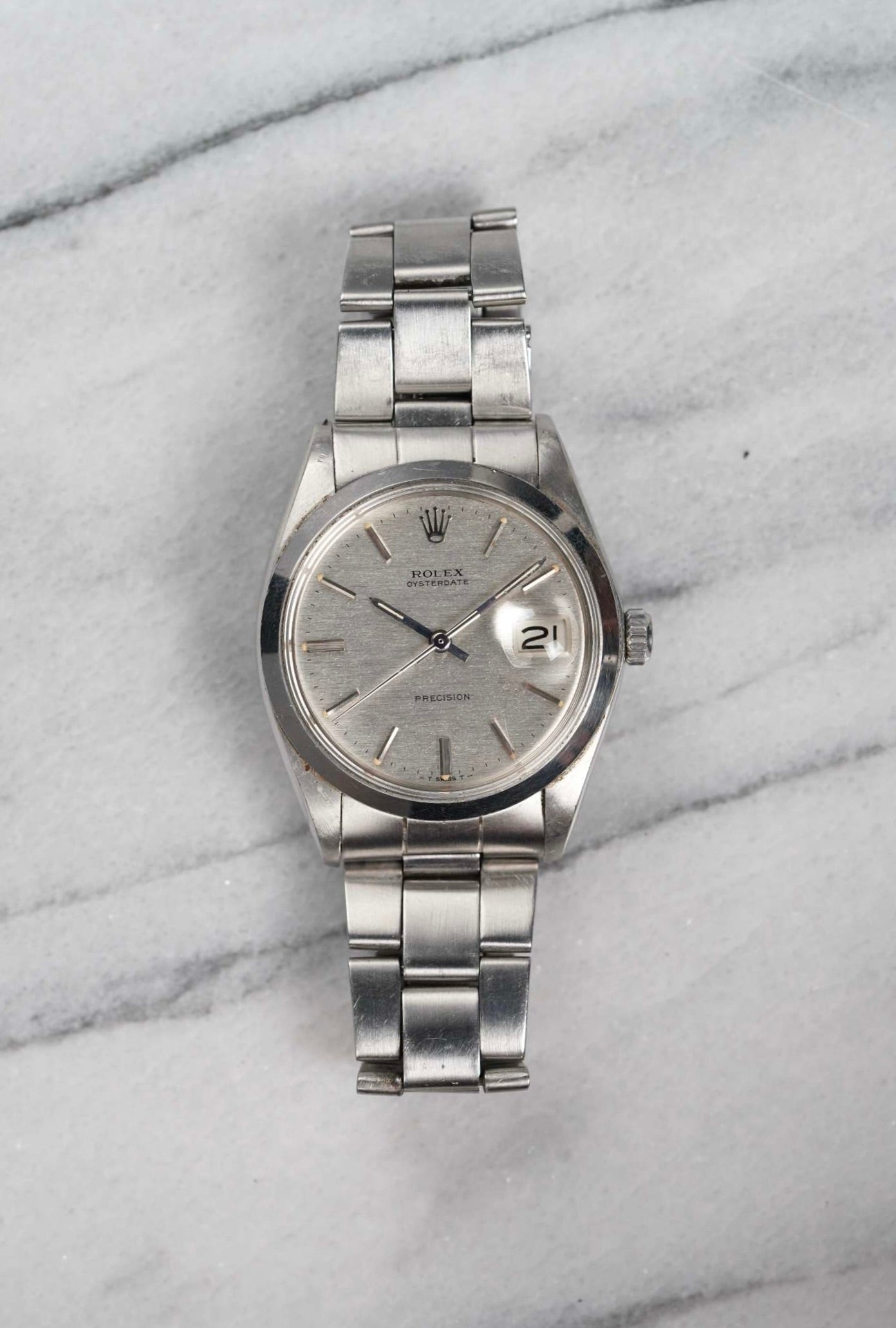 Rolex Precision Oysterdate 6694 - Silver Textured Dial