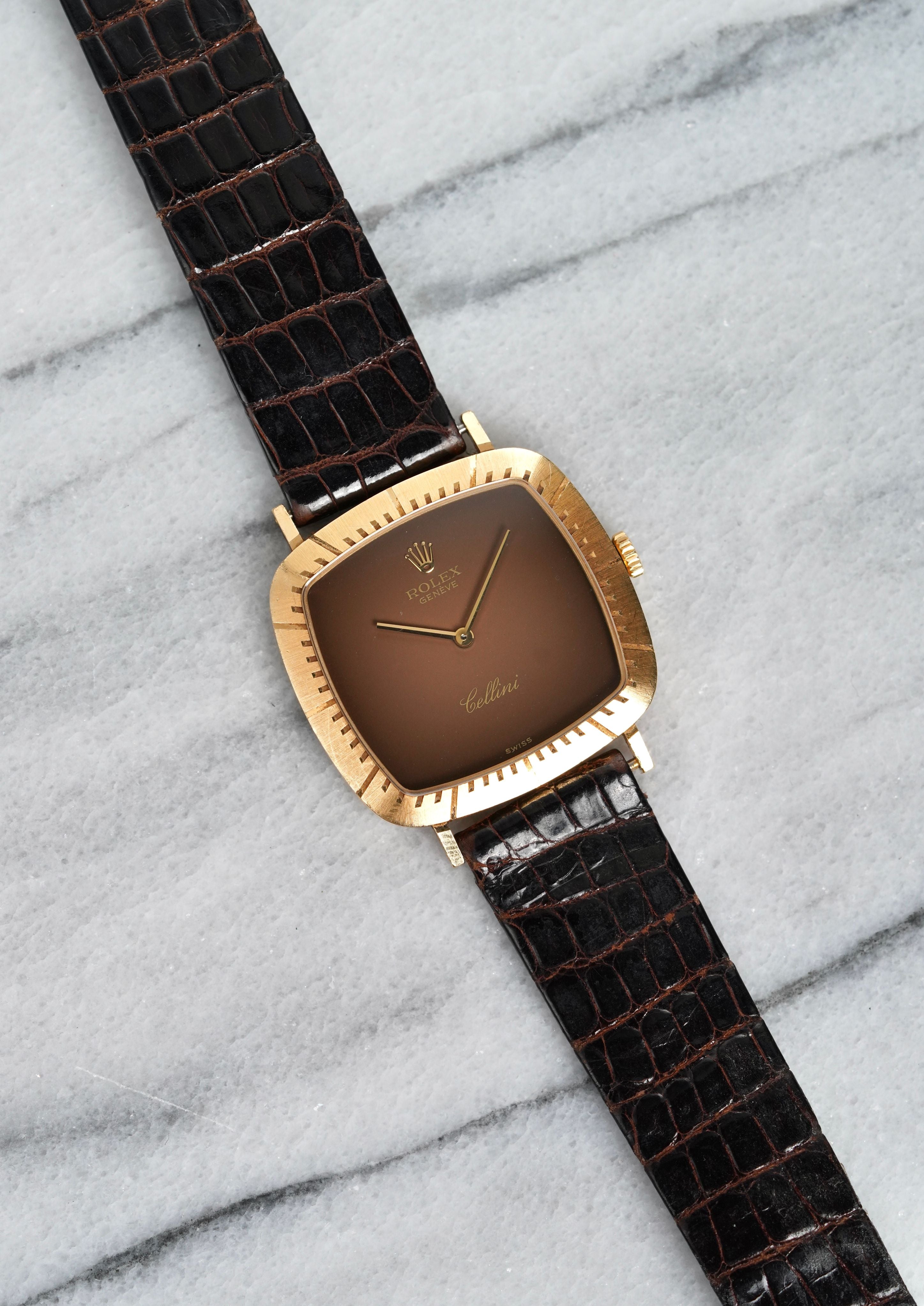 Rolex Cellini - Brown Vignette