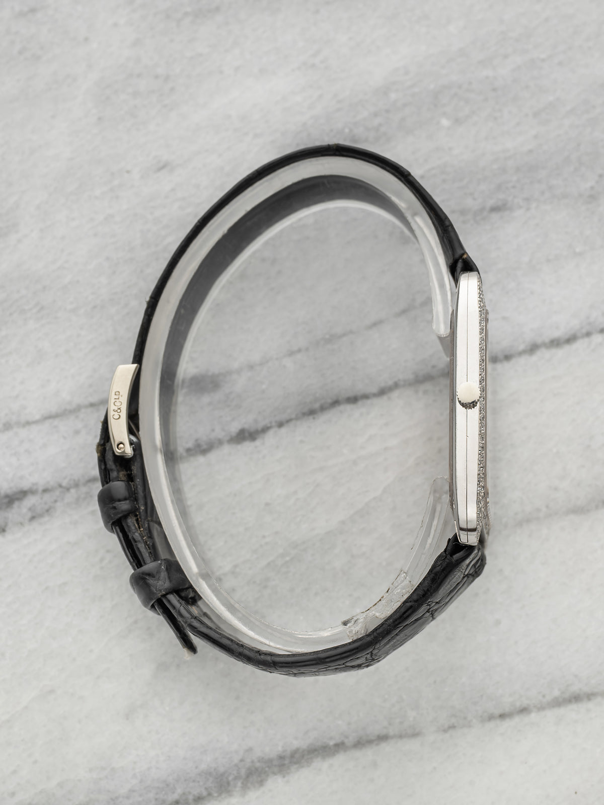 Vintage 1970s Vacheron Constantin Carree Skeleton 33514 TT 18K Gold Diamond 31mm