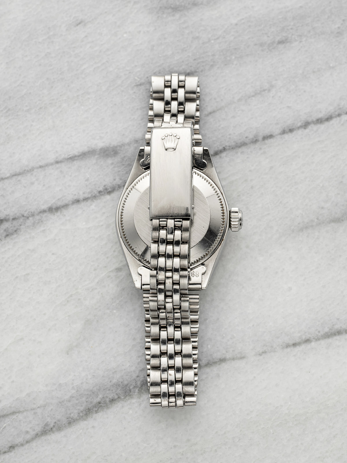 Vintage 1971 Rolex Lady Datejust 6917 Steel Grey Ghost Dial WG Bezel Auto 26mm