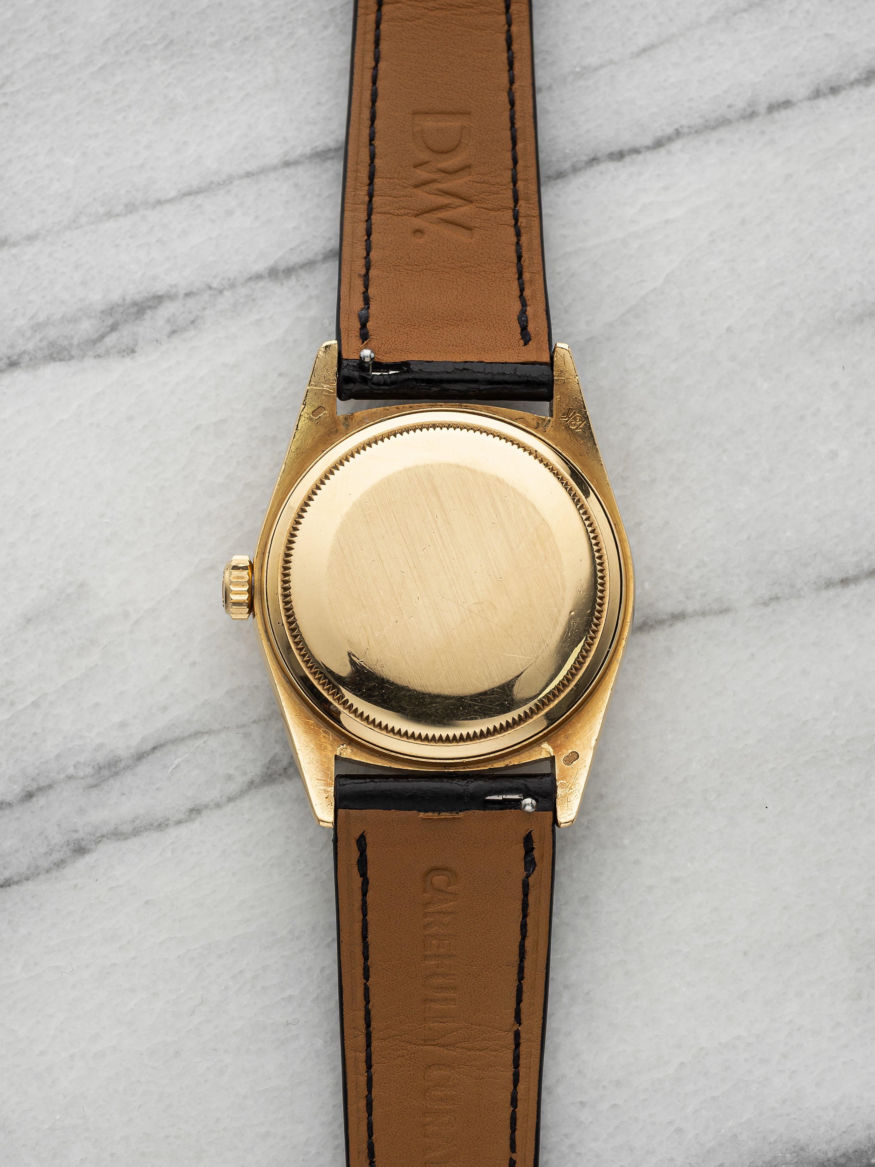 Vintage 1985 Rolex Datejust 16018 18K YG Birch Wood Dial Automatic 36mm