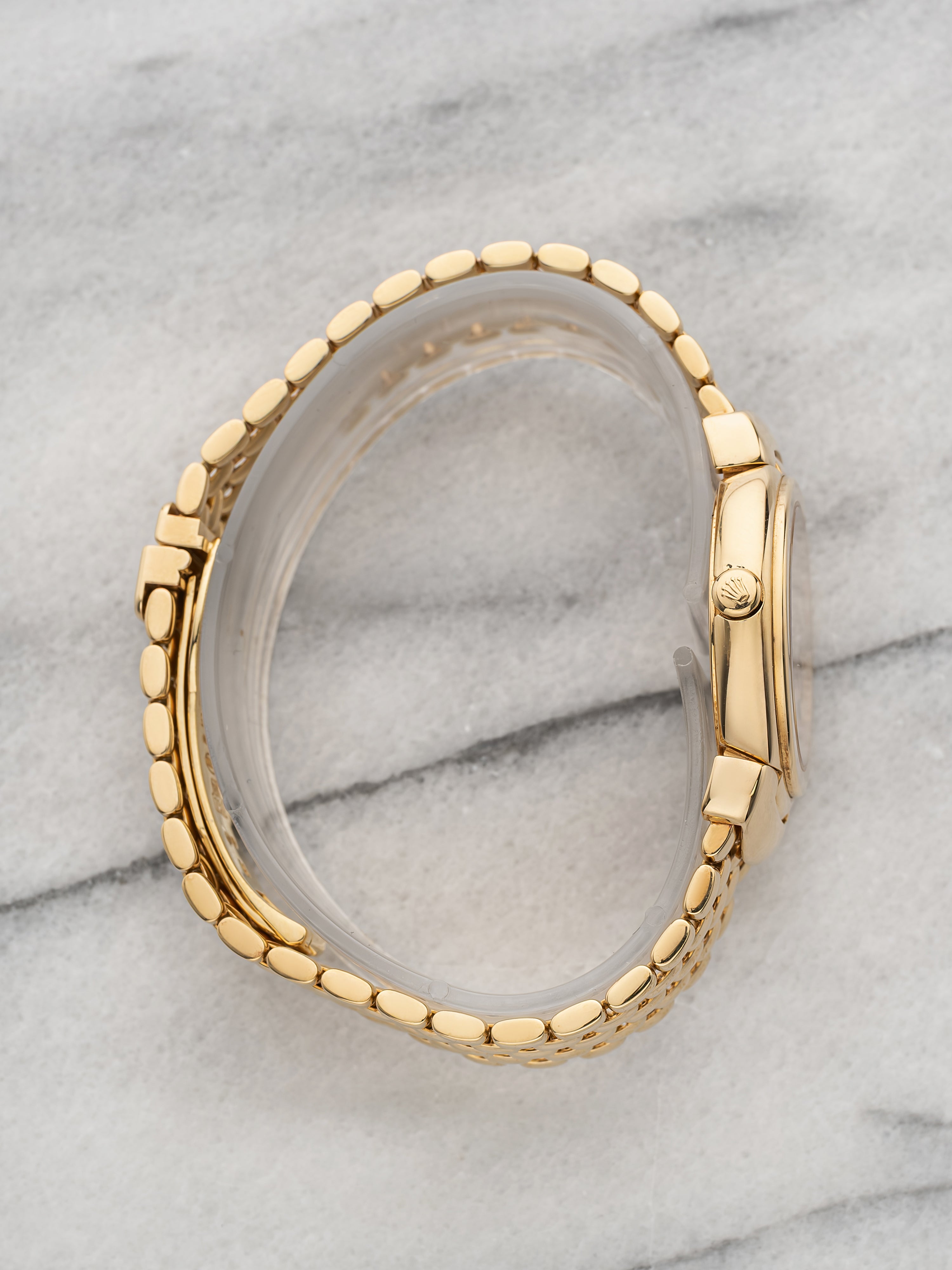 1995 Rolex Cellini 6621/8 18K Yellow Gold Anniversary Champagne Dial Quartz 27mm
