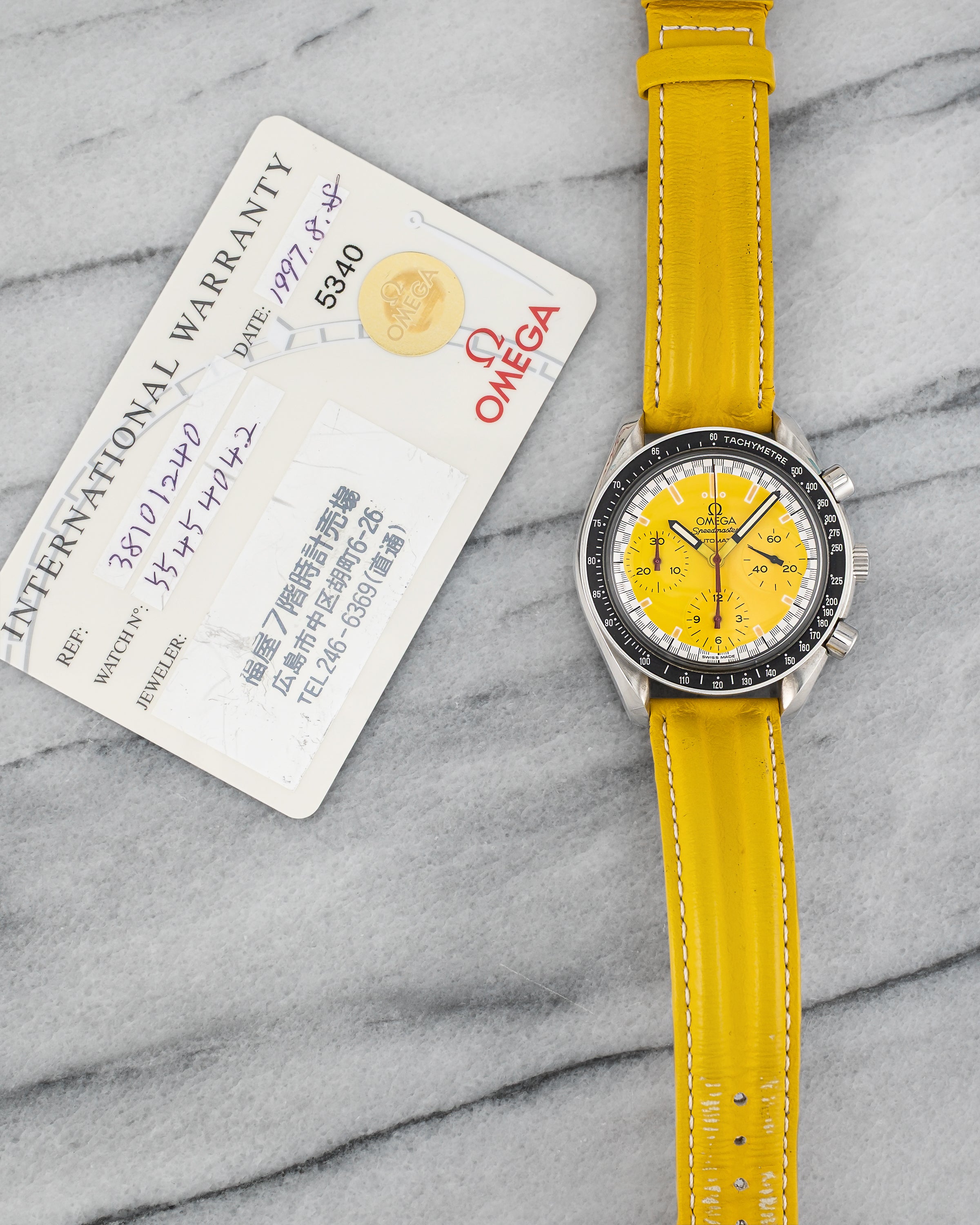 Omega Speedmaster Schumacher – Yellow Lacquer Dial
