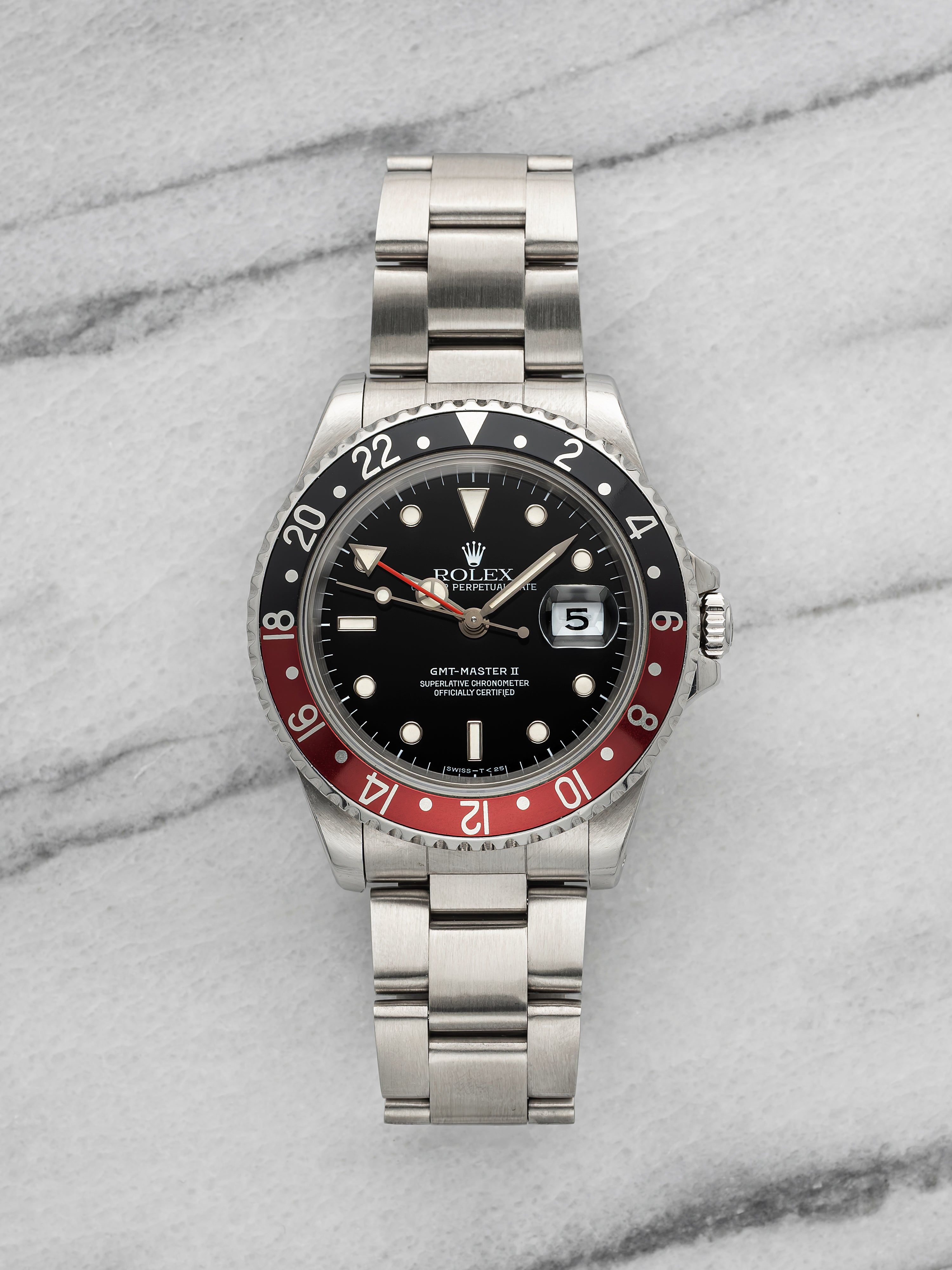 Vintage 1990 Rolex GMT-Master II 16710 Steel Coke Bezel Black Dial Auto 40mm