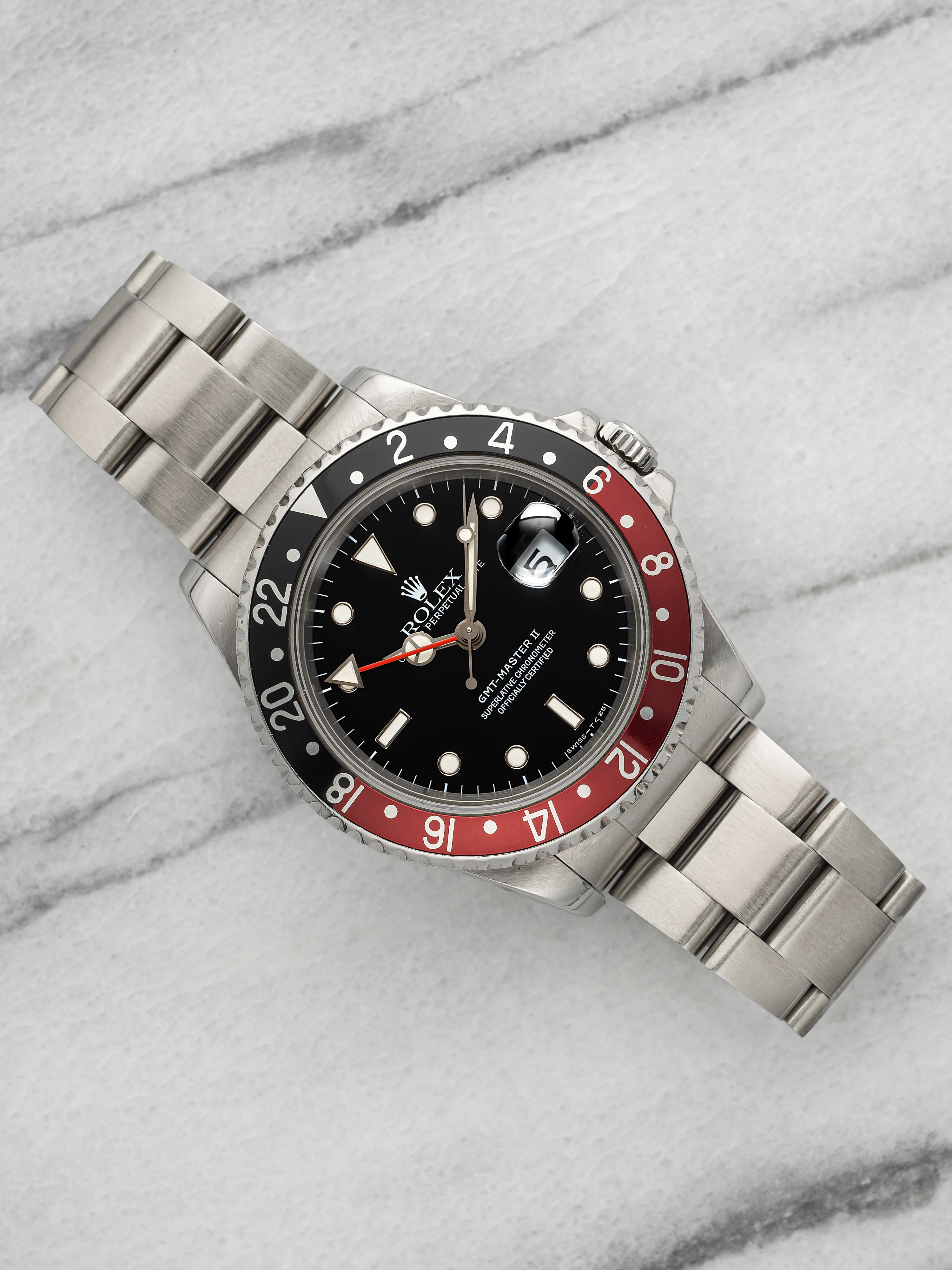 Vintage 1990 Rolex GMT-Master II 16710 Steel Coke Bezel Black Dial Auto 40mm
